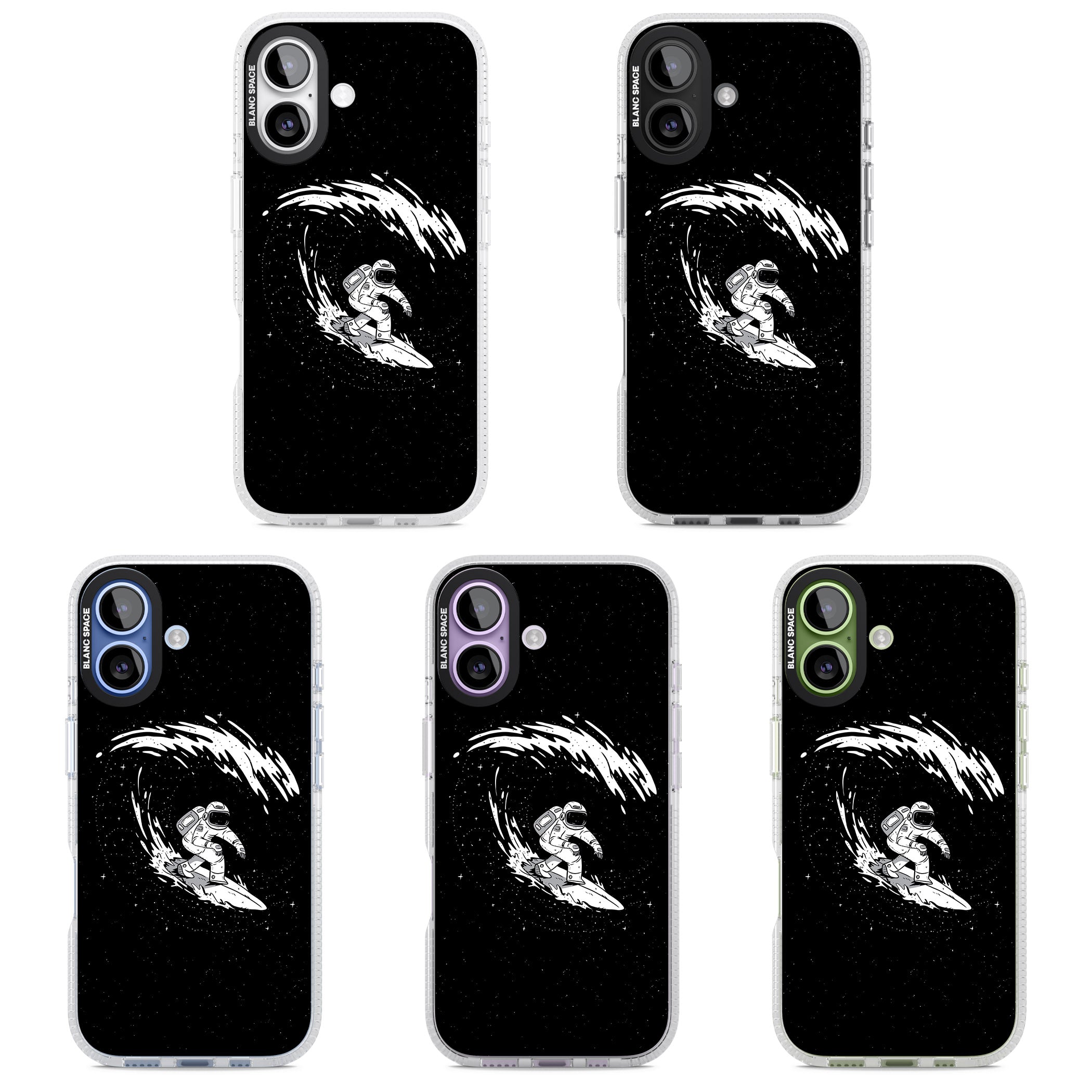 Cosmic Surf iPhone 17 Impact Air Clear Phone Case APT Impact Protection