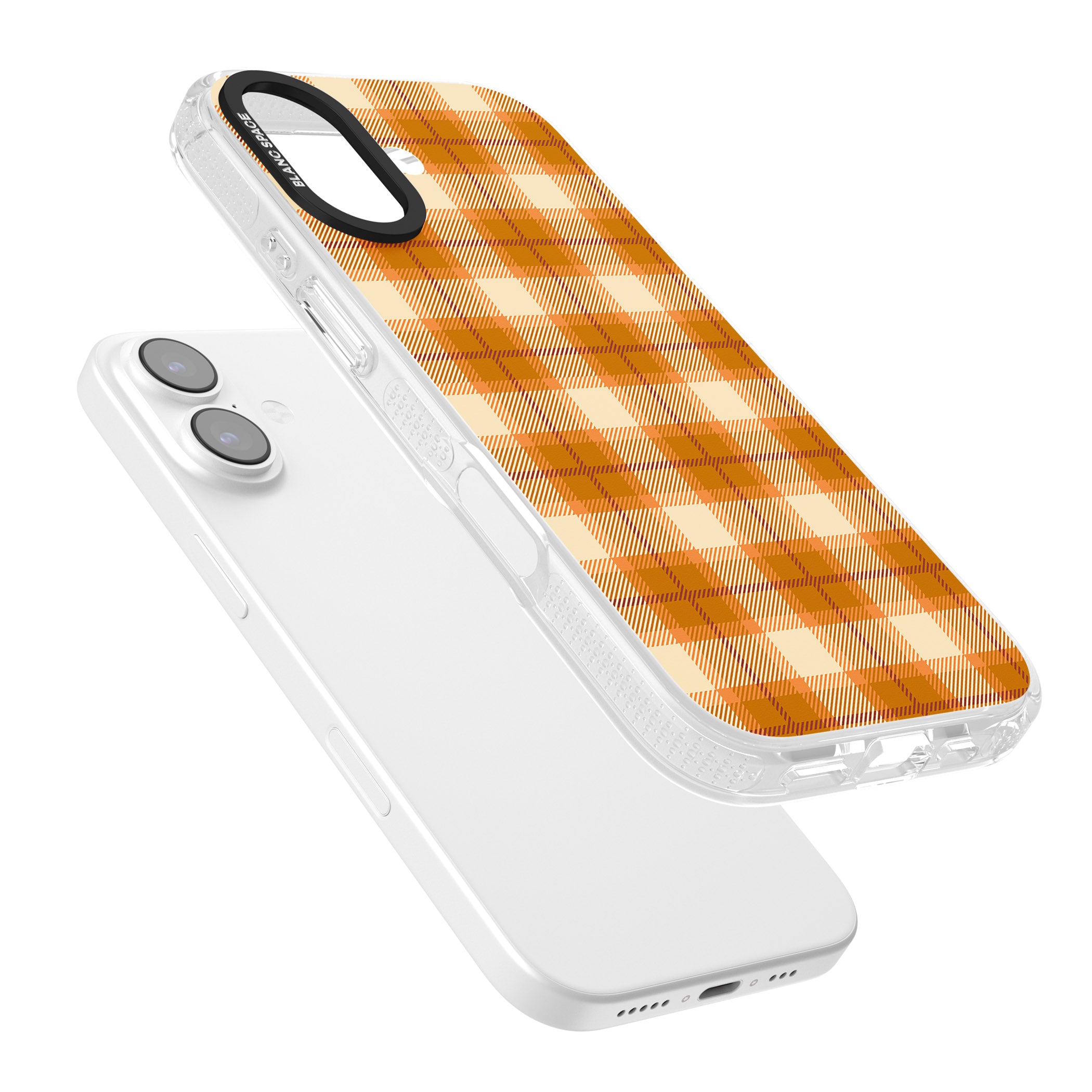 Pumpkin Plaid iPhone 17 Impact Air Clear Phone Case Colours