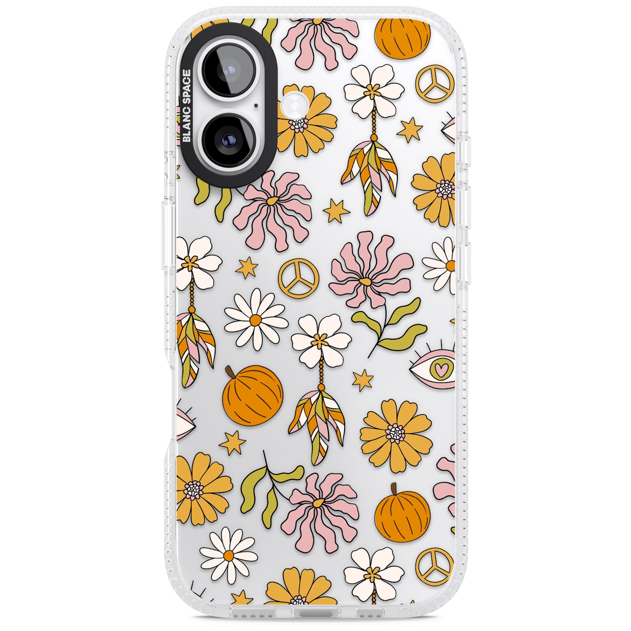 Retro Boho Fall Floral iPhone 17 Impact Air Clear Phone Case