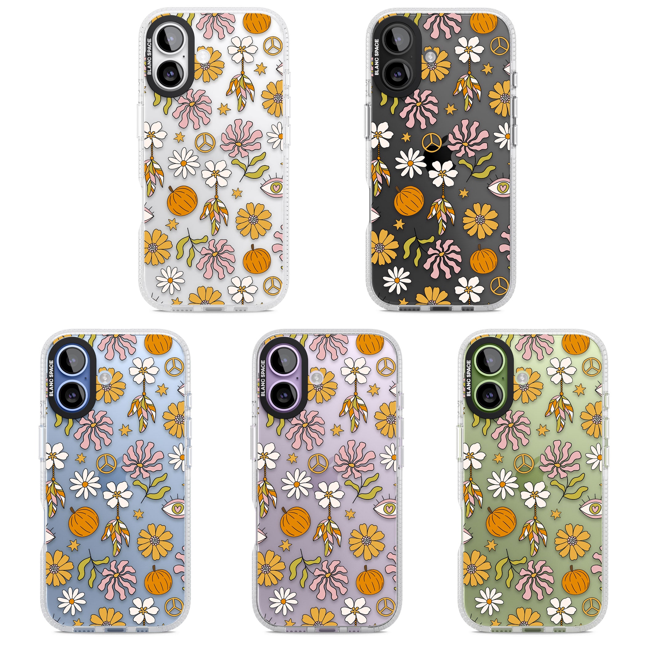 Retro Boho Fall Floral iPhone 17 Impact Air Clear Phone Case APT Impact Protection