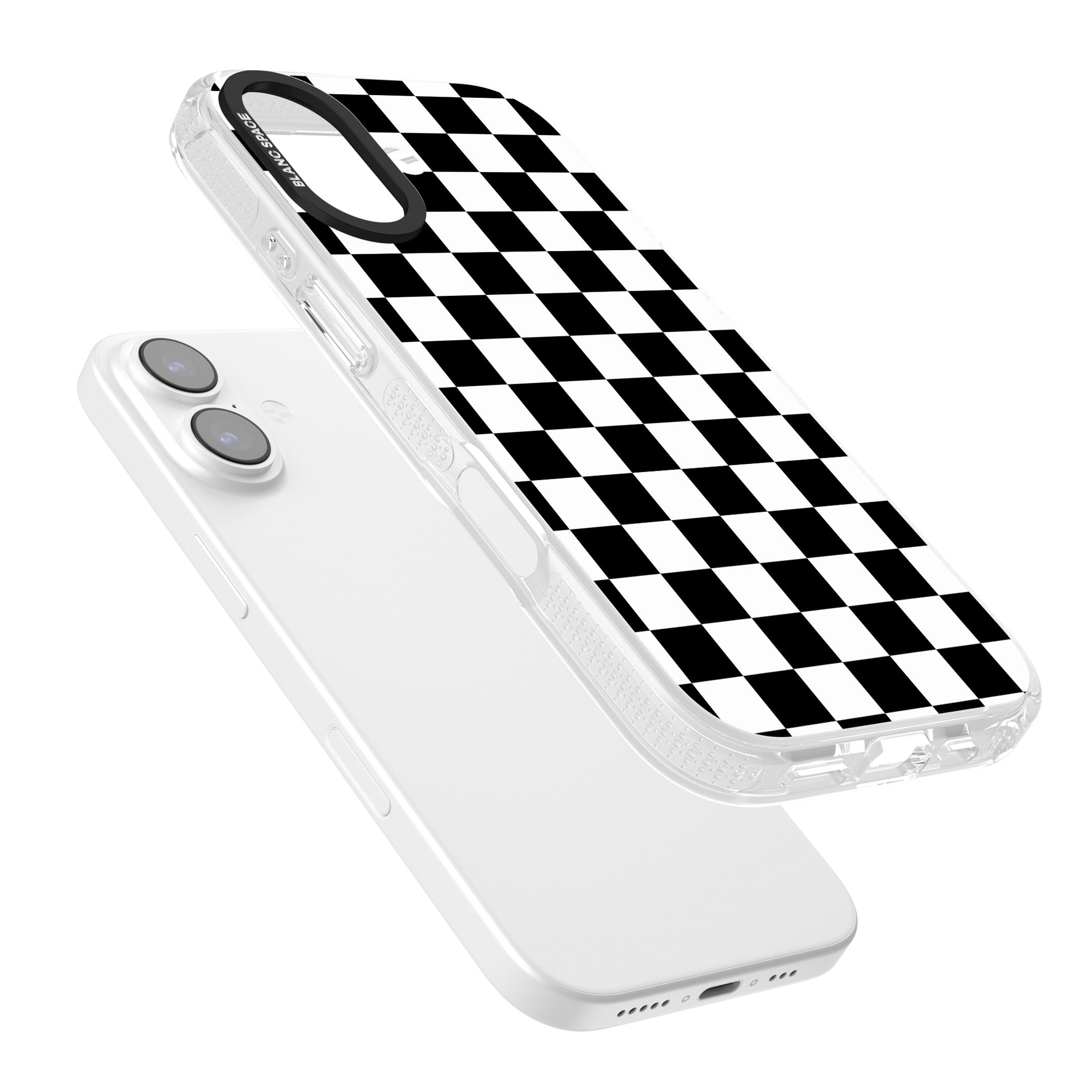Black Checkered iPhone 17 Impact Air Clear Phone Case Colours