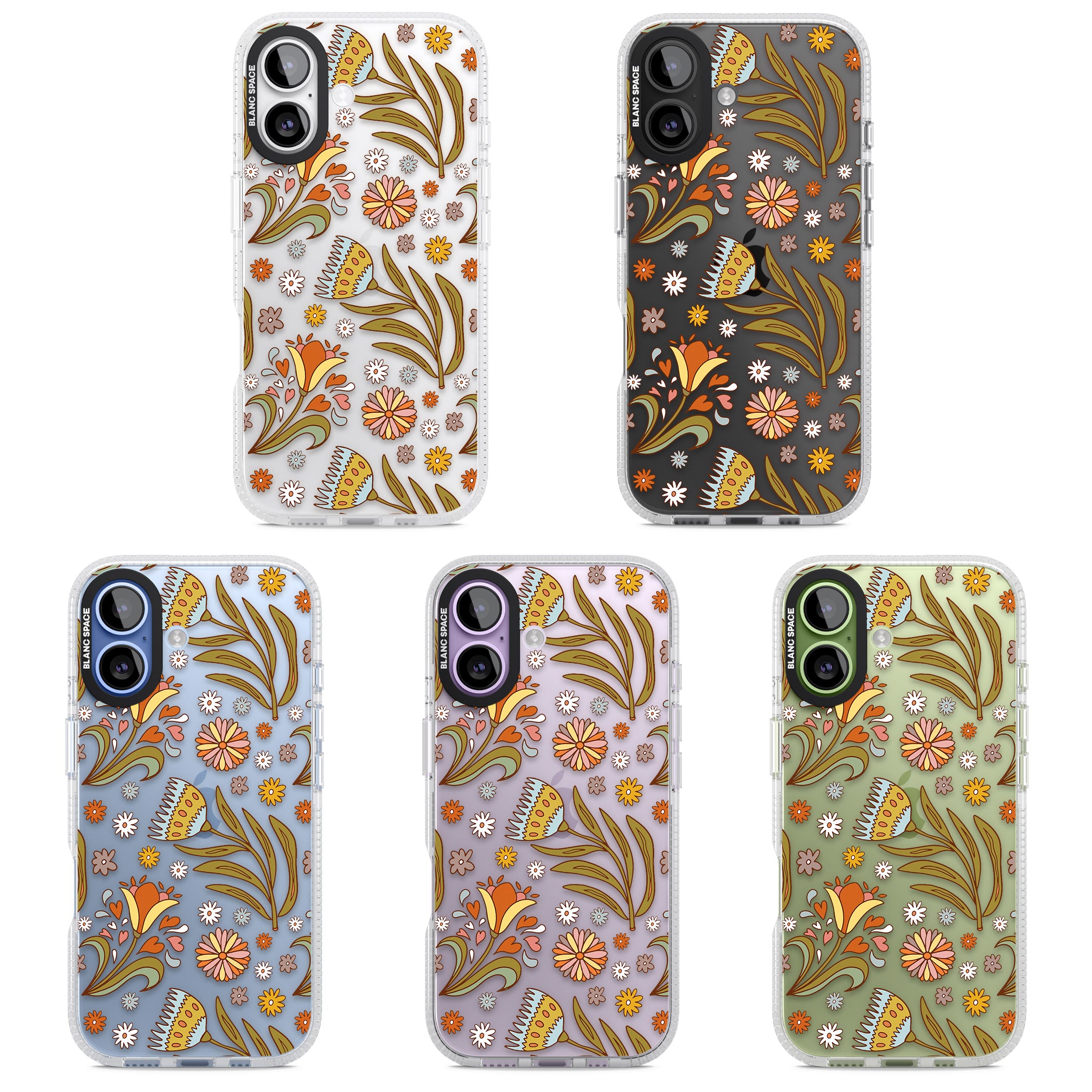 Boho Celestial Wildflower iPhone 17 Impact Air Clear Phone Case APT Impact Protection