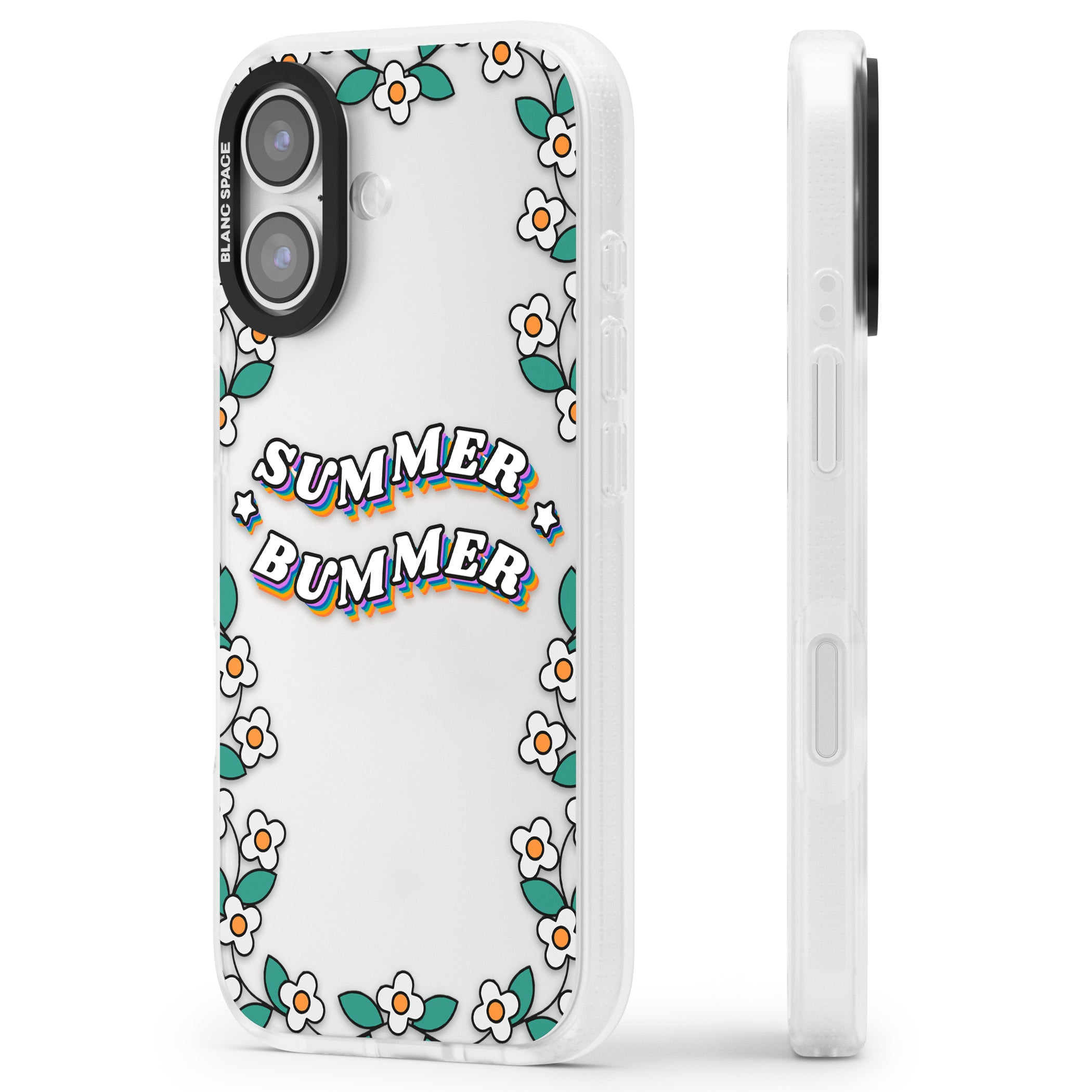 Summer Bummer iPhone 17 Impact Air Clear Phone Case Side Profile