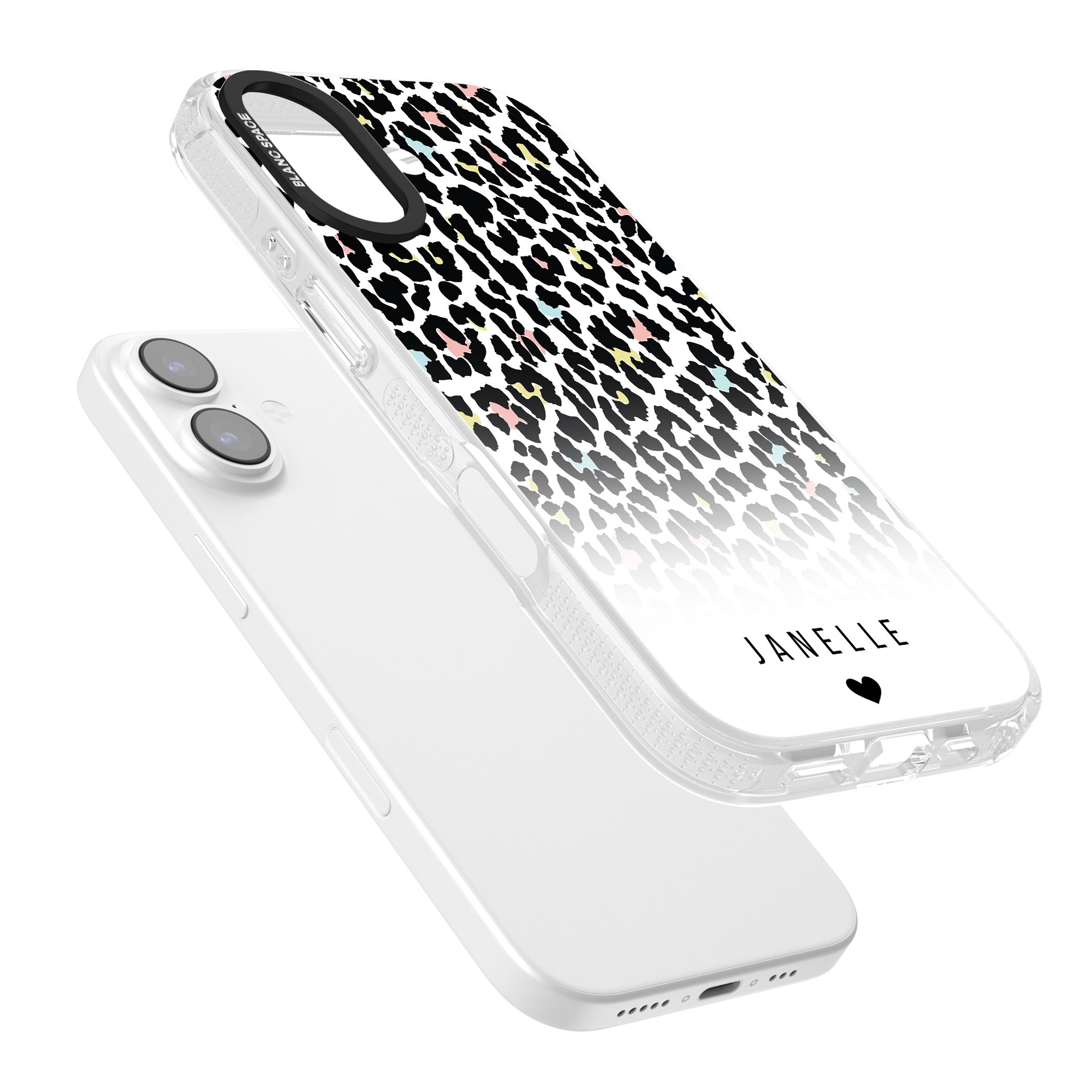 Personalised Pastel Leopard iPhone 17 Impact Air Clear Phone Case Colours