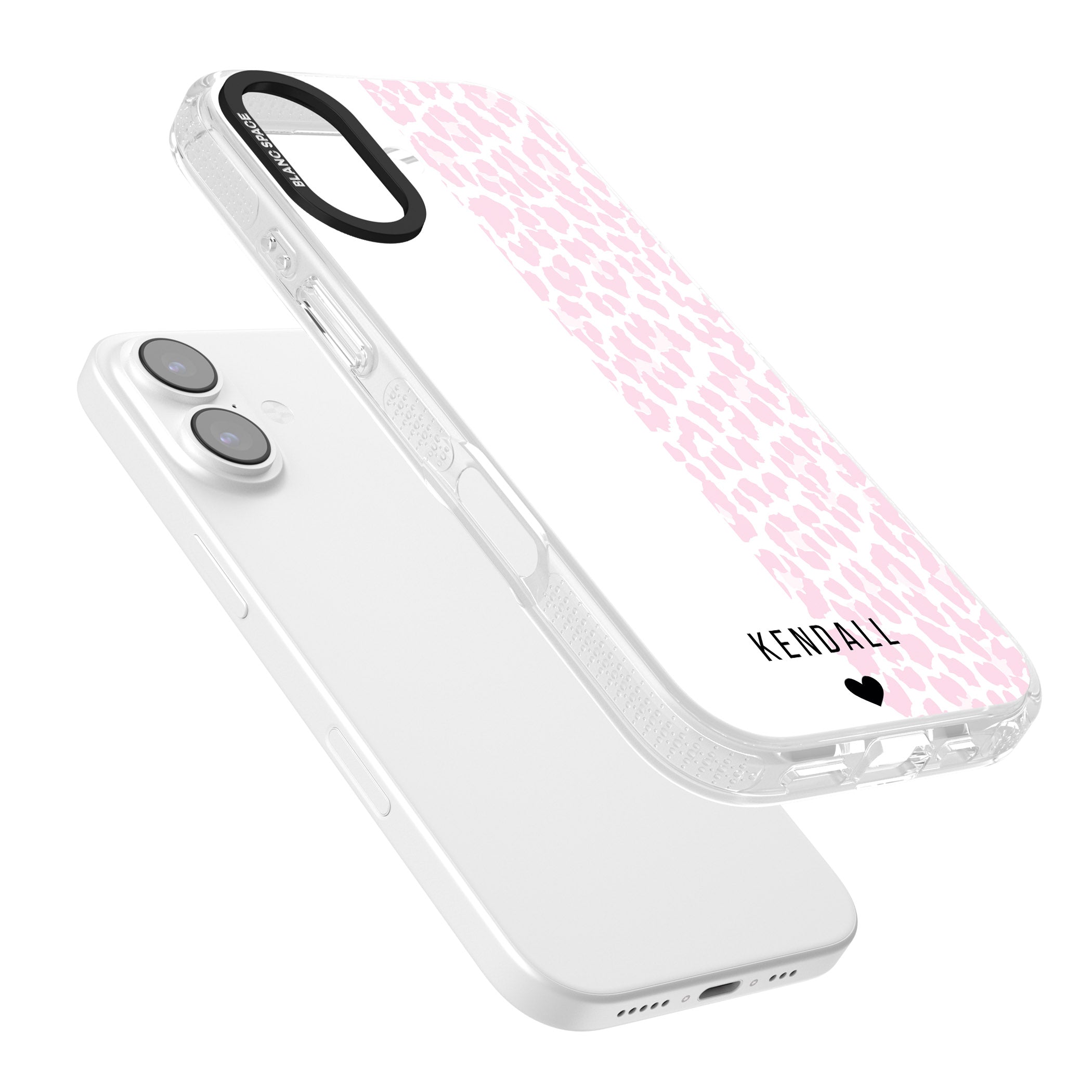 Personalised Pink Leopard iPhone 17 Impact Air Clear Phone Case Colours