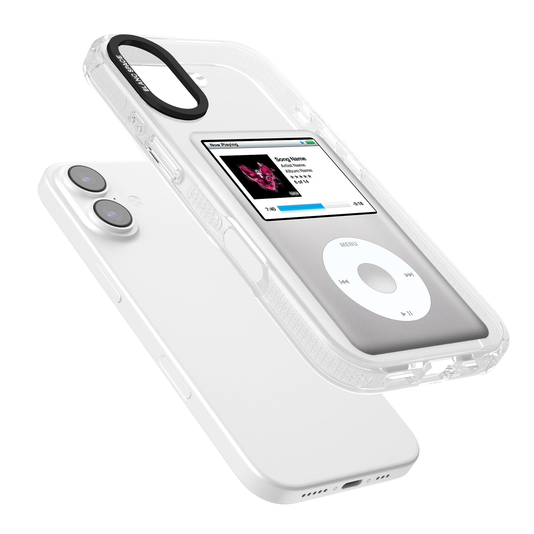 Personalised Classic Ipod iPhone 17 Impact Air Clear Phone Case Colours