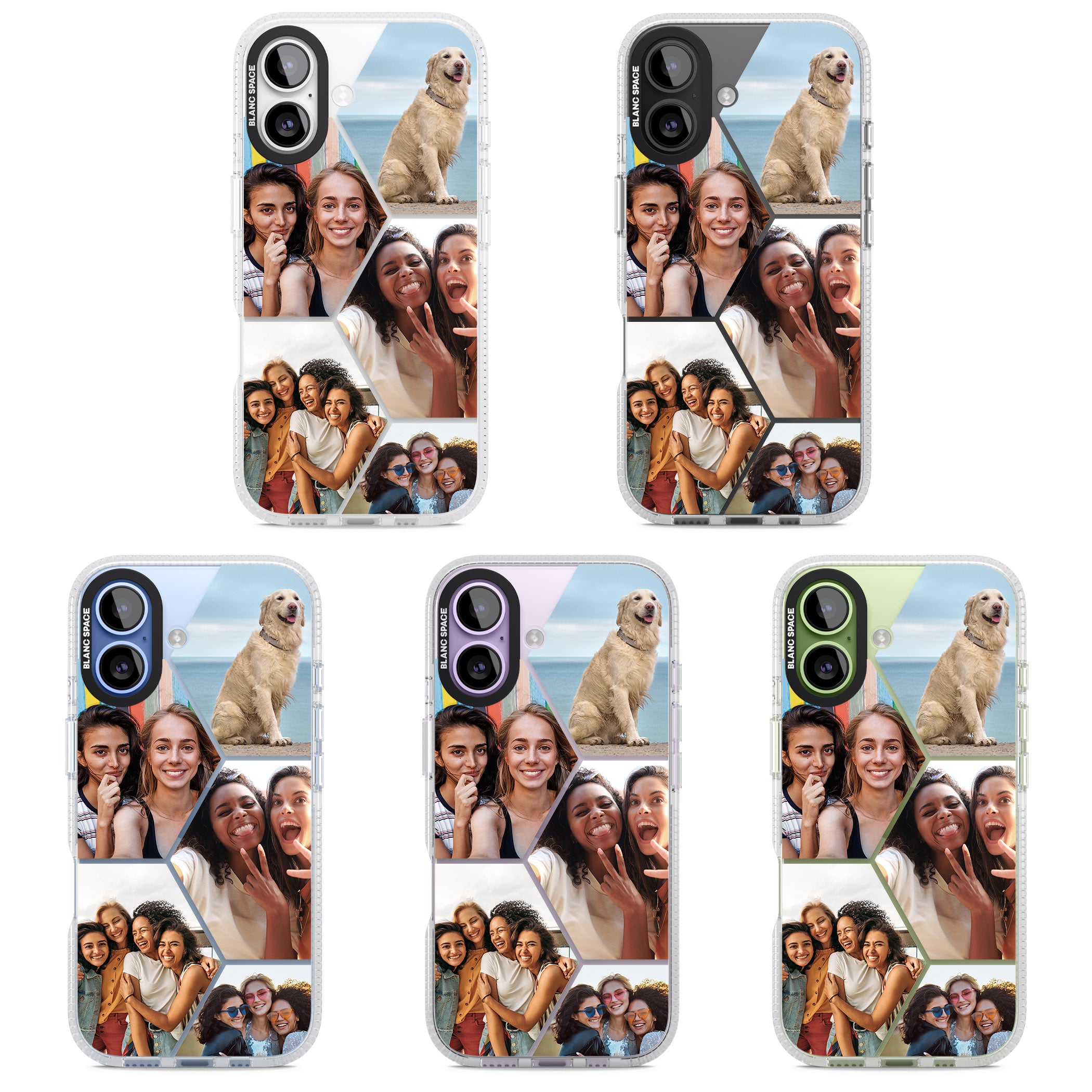 Personalised Beehive Photo Grid iPhone 17 Impact Air Clear Phone Case APT Impact Protection