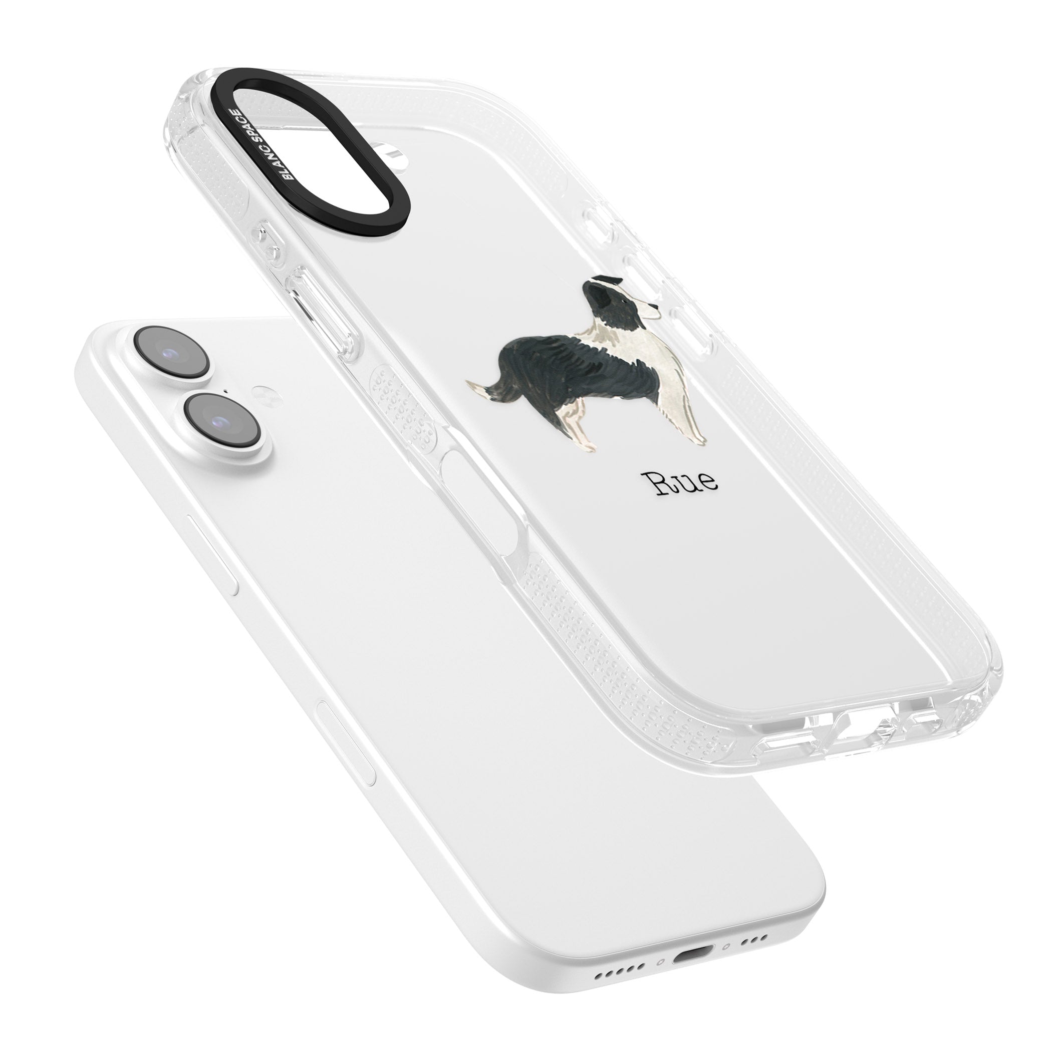 Personalised Border Collie iPhone 17 Impact Air Clear Phone Case Colours