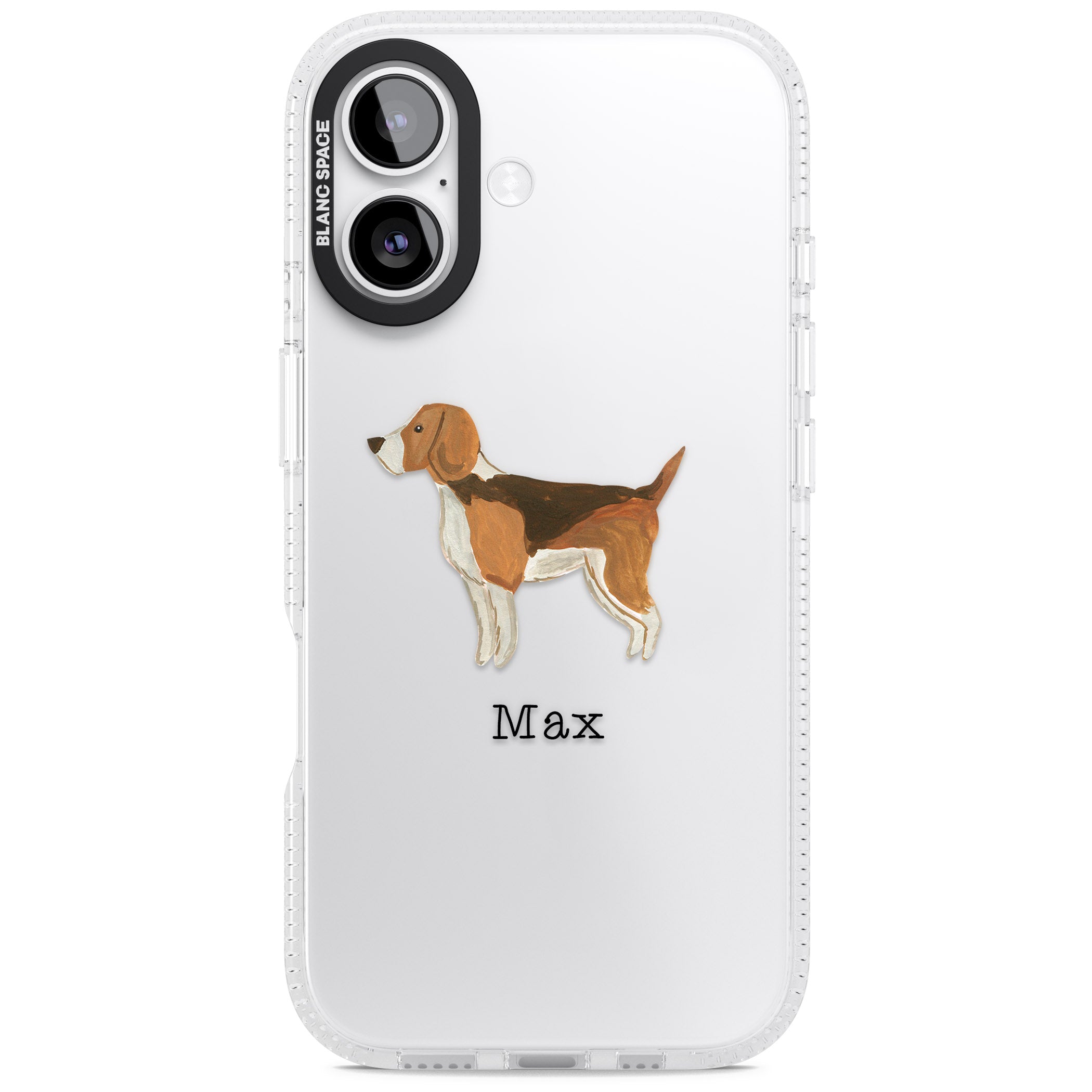Personalised Beagle iPhone 17 Impact Air Clear Phone Case