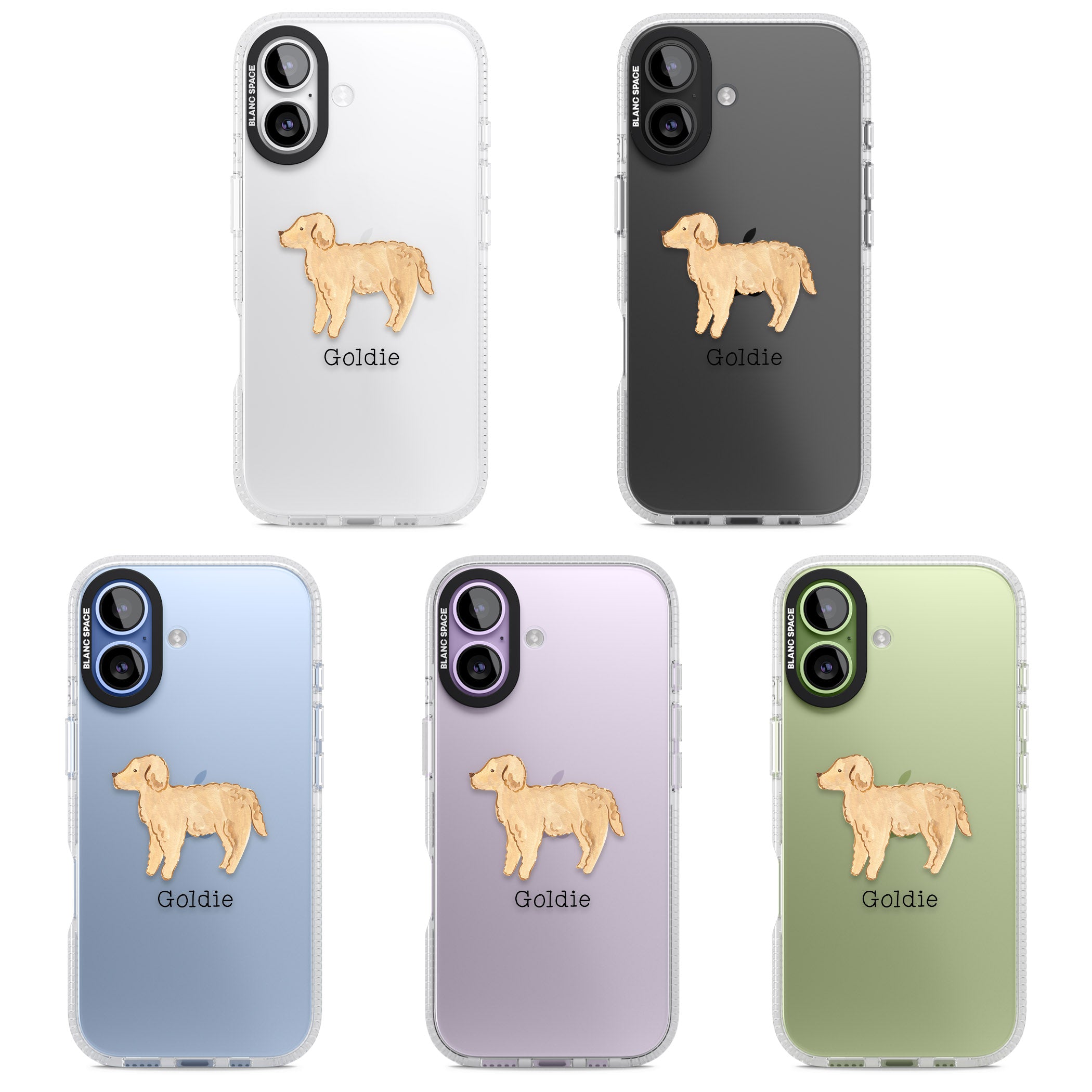 Personalised Goldendoodle iPhone 17 Impact Air Clear Phone Case APT Impact Protection