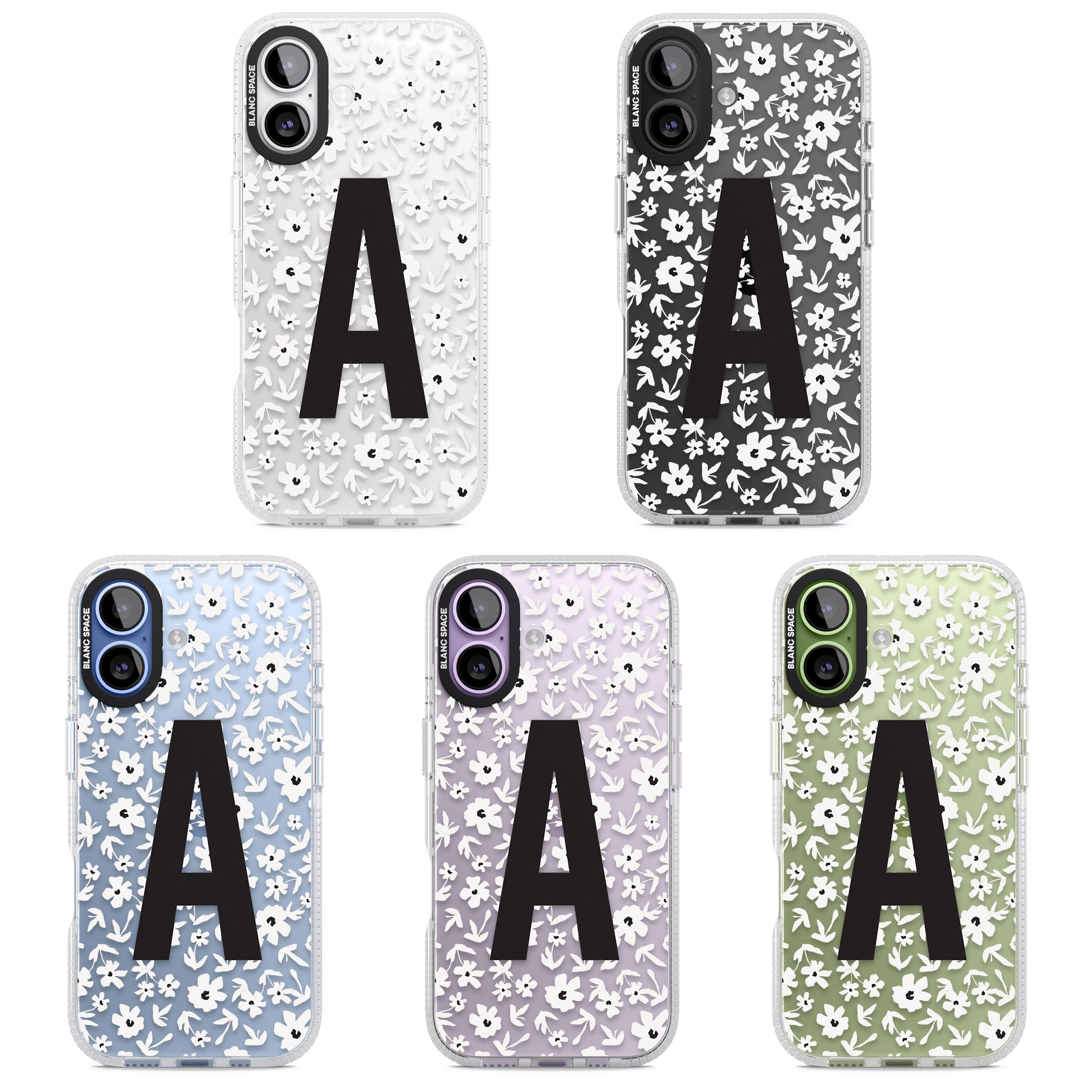 Personalised Bold Initial Floral iPhone 17 Impact Air Clear Phone Case APT Impact Protection