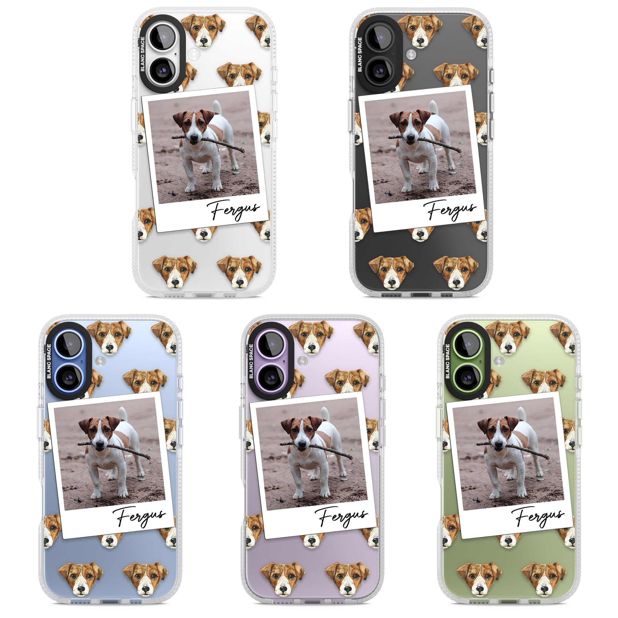 Personalised Jack Russell Instant Camera Photo iPhone 17 Impact Air Clear Phone Case APT Impact Protection