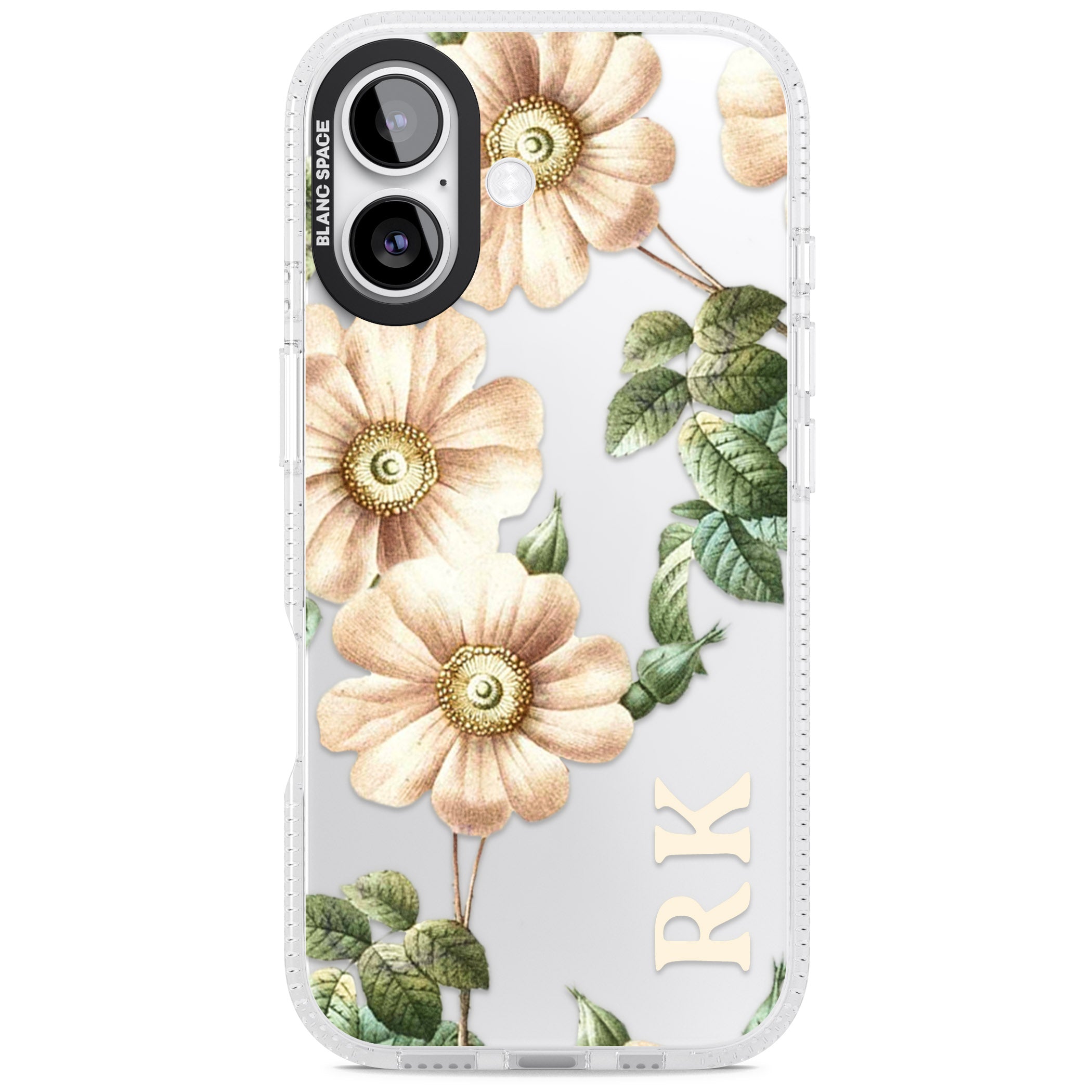 Personalised Vintage Floral Anemone iPhone 17 Impact Air Clear Phone Case