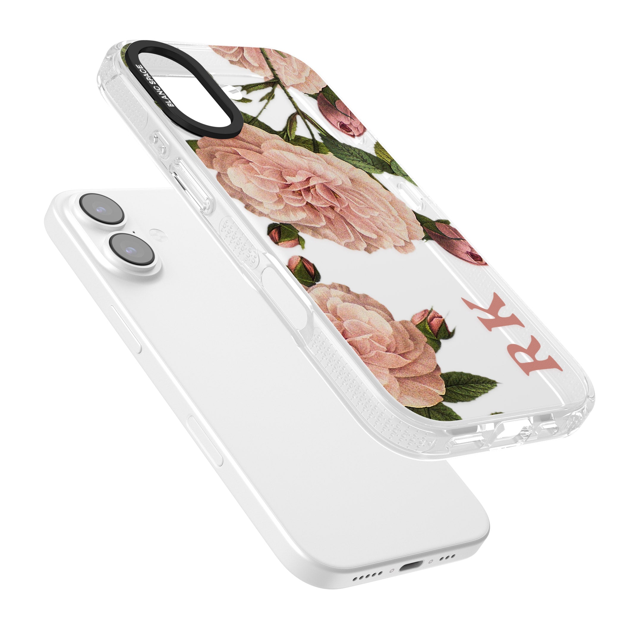 Personalised Vintage Floral iPhone 17 Impact Air Clear Phone Case Colours
