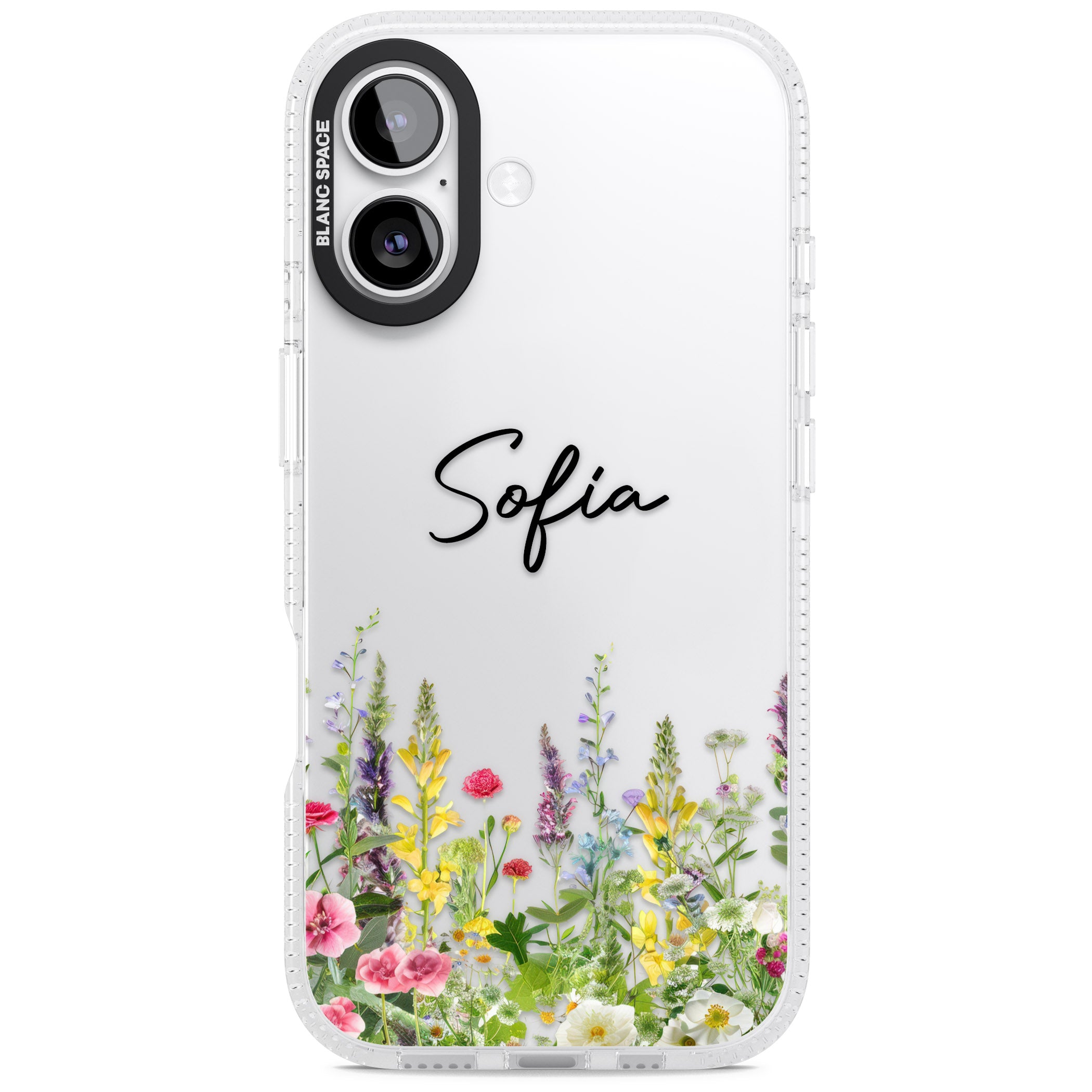 Personalised Garden Wildfowers iPhone 17 Impact Air Clear Phone Case
