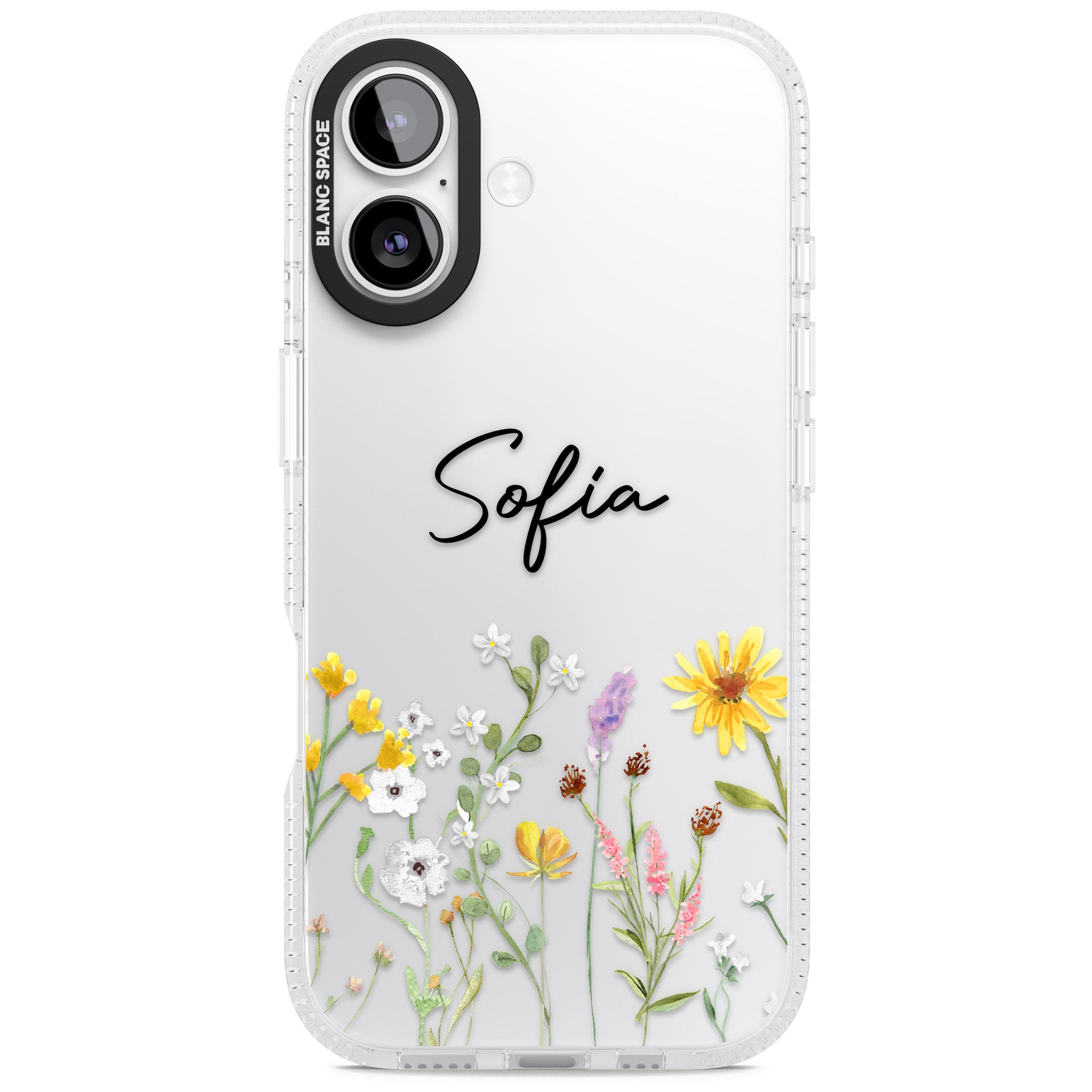 Personalised April Wildfowers iPhone 17 Impact Air Clear Phone Case