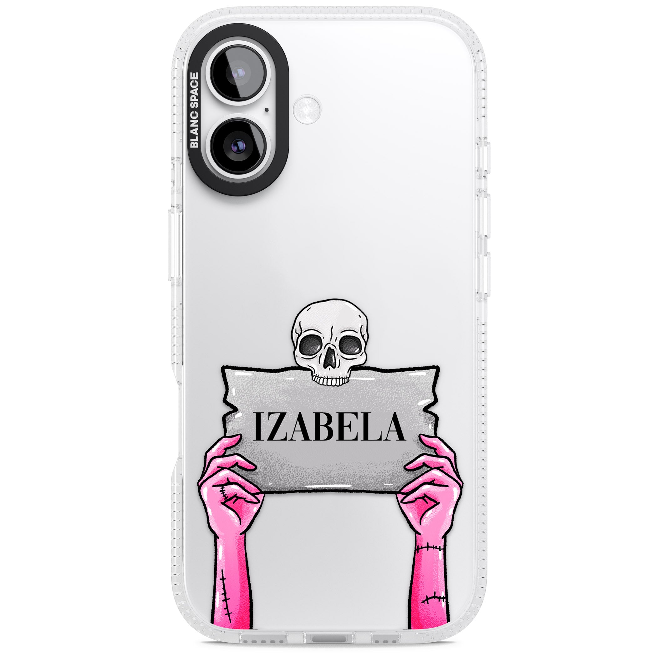 Personalised Grave Plaque iPhone 17 Impact Air Clear Phone Case