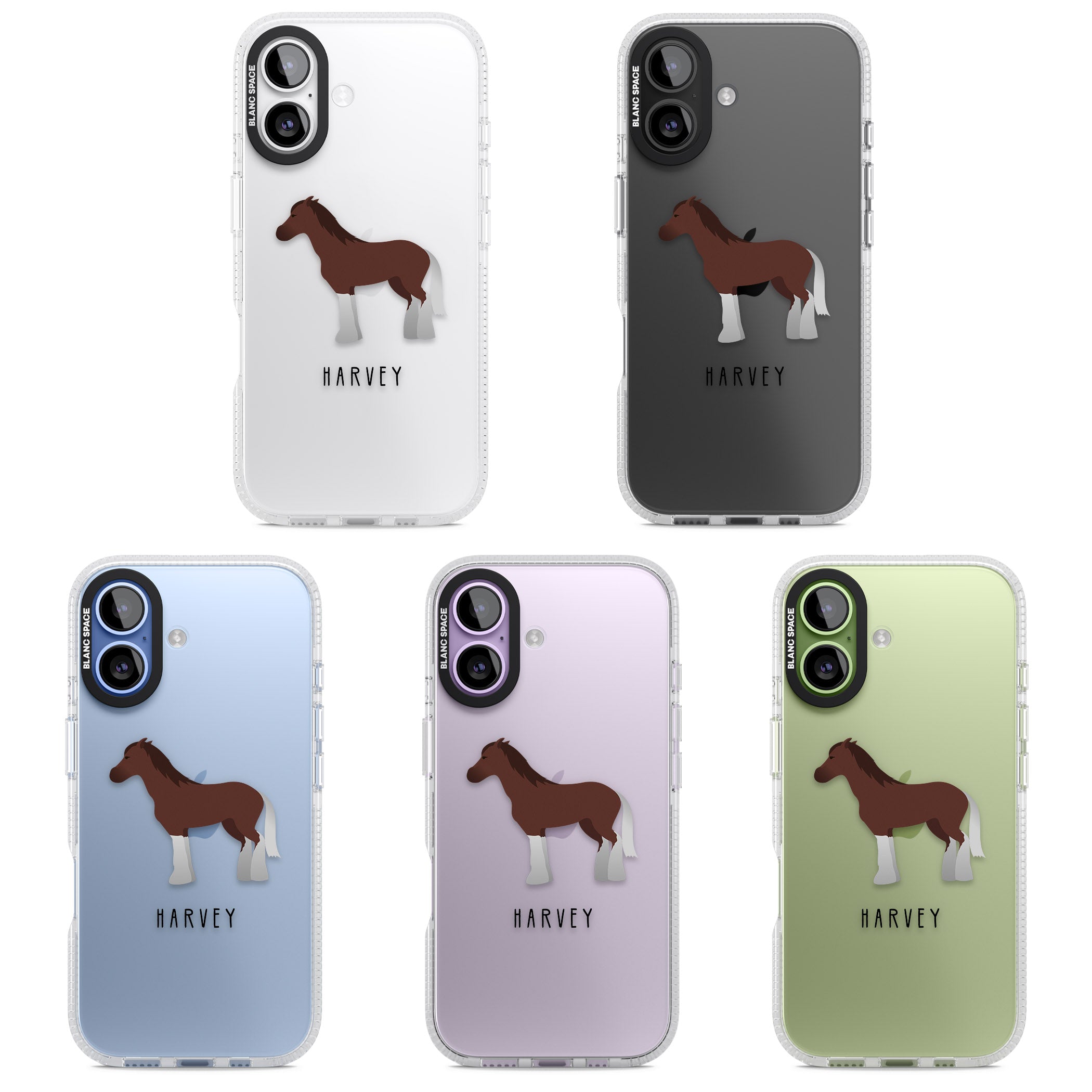 Personalised Brown Horse iPhone 17 Impact Air Clear Phone Case APT Impact Protection