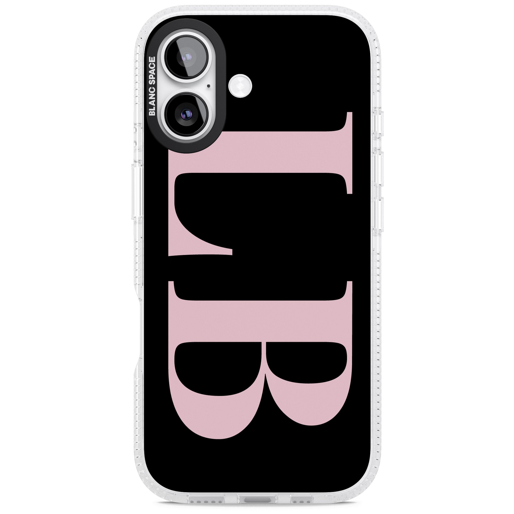 Personalised Pink & Black Green Letters iPhone 17 Impact Air Clear Phone Case