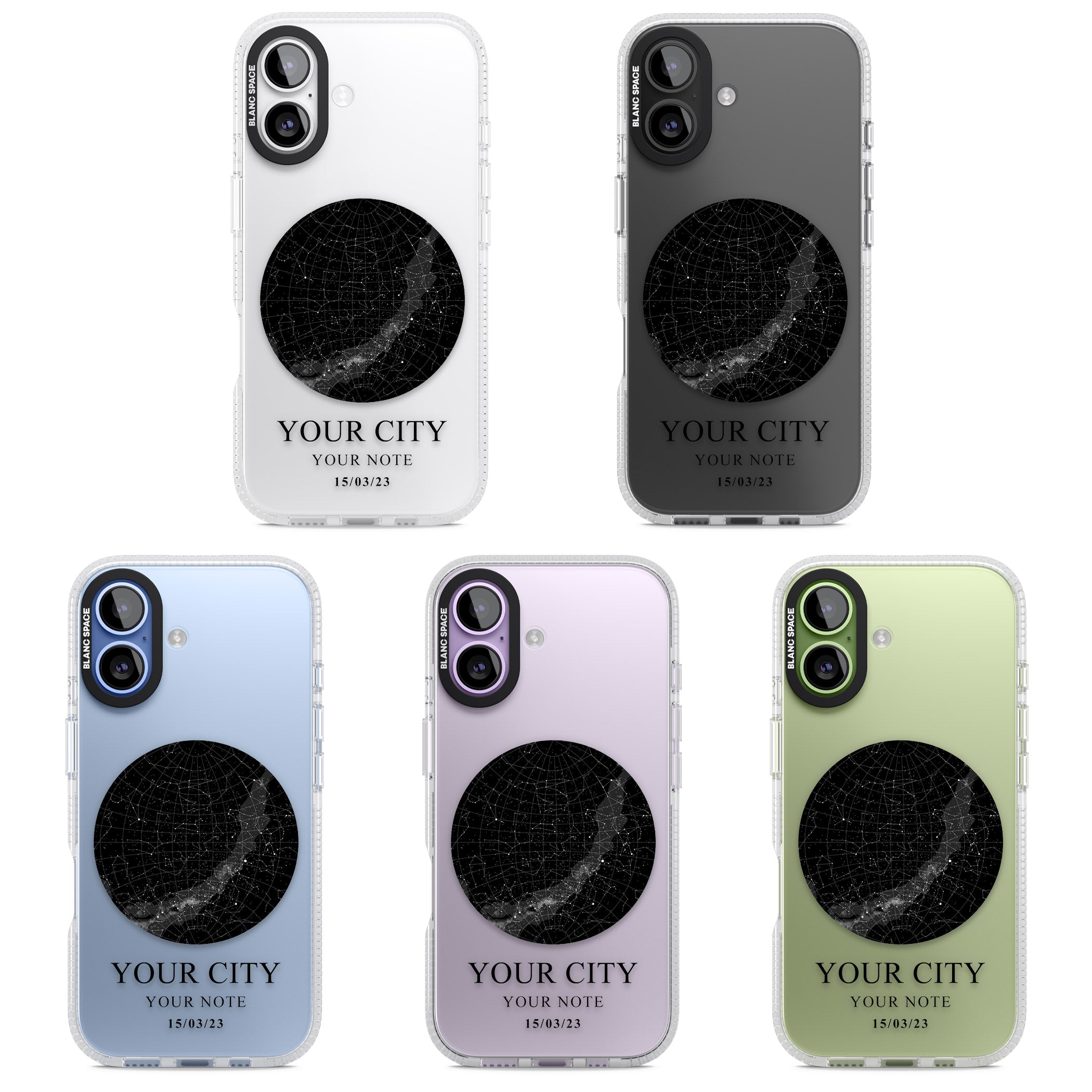 Personalised Star Map iPhone 17 Impact Air Clear Phone Case APT Impact Protection