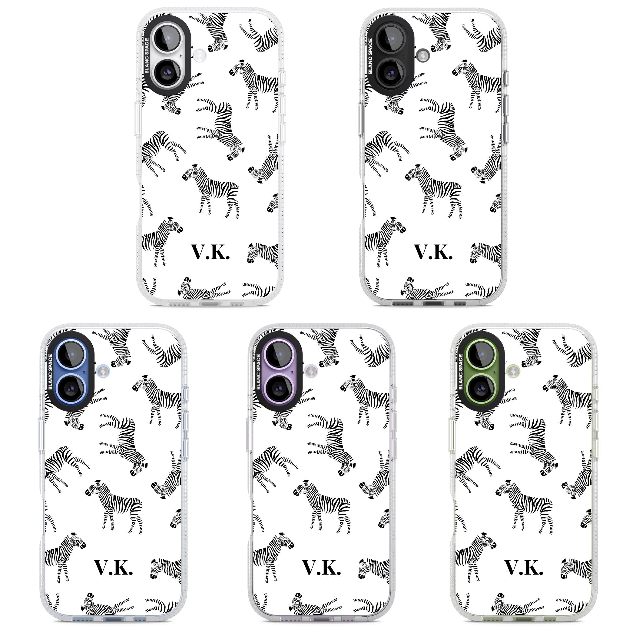 Personalised Zebra Pattern iPhone 17 Impact Air Clear Phone Case APT Impact Protection