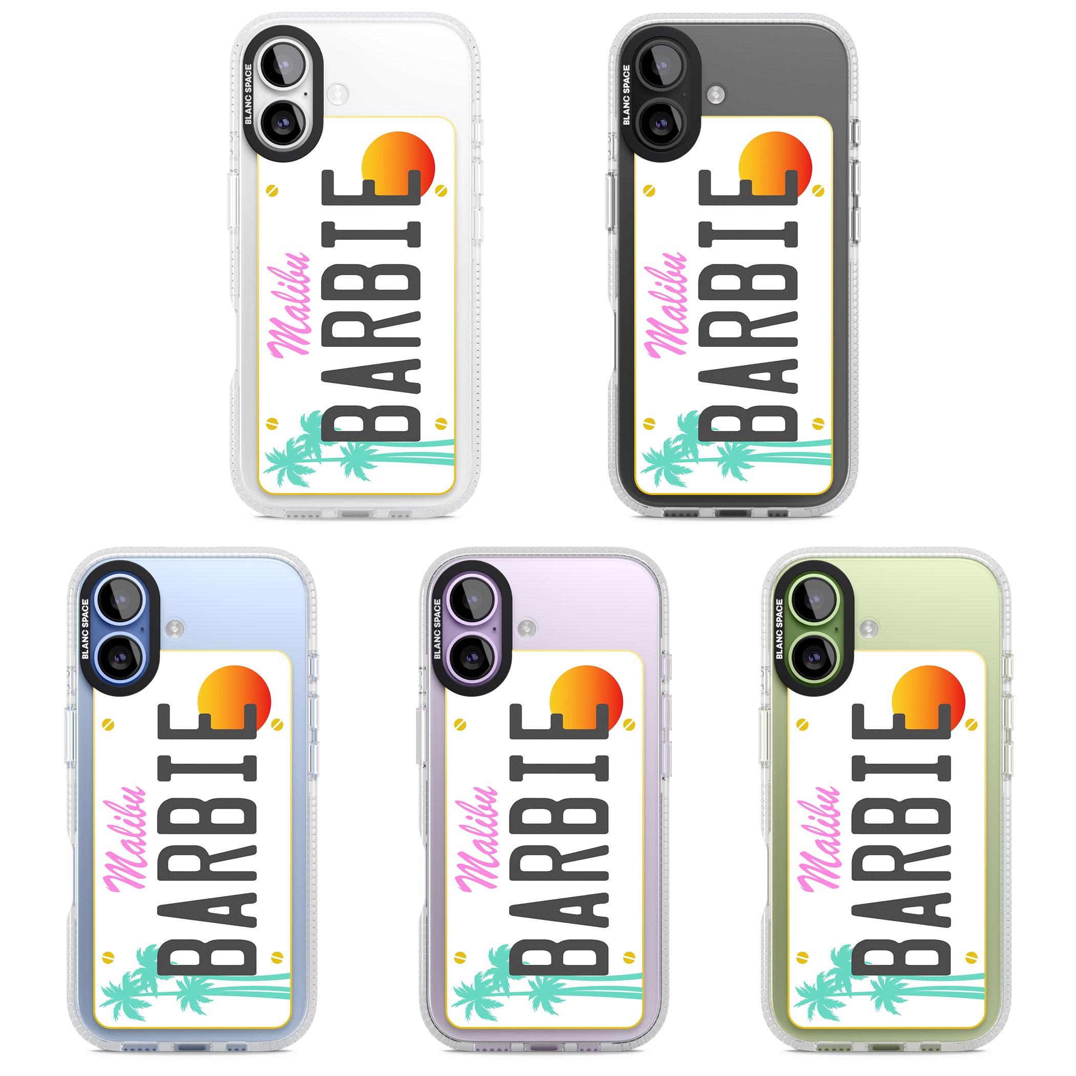 Personalised Malibu License Plate iPhone 17 Impact Air Clear Phone Case APT Impact Protection
