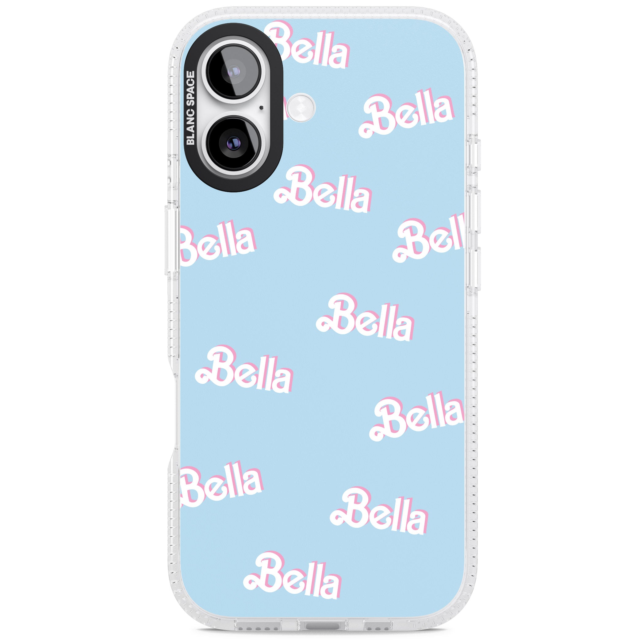 Personalised Cute Name Pattern iPhone 17 Impact Air Clear Phone Case