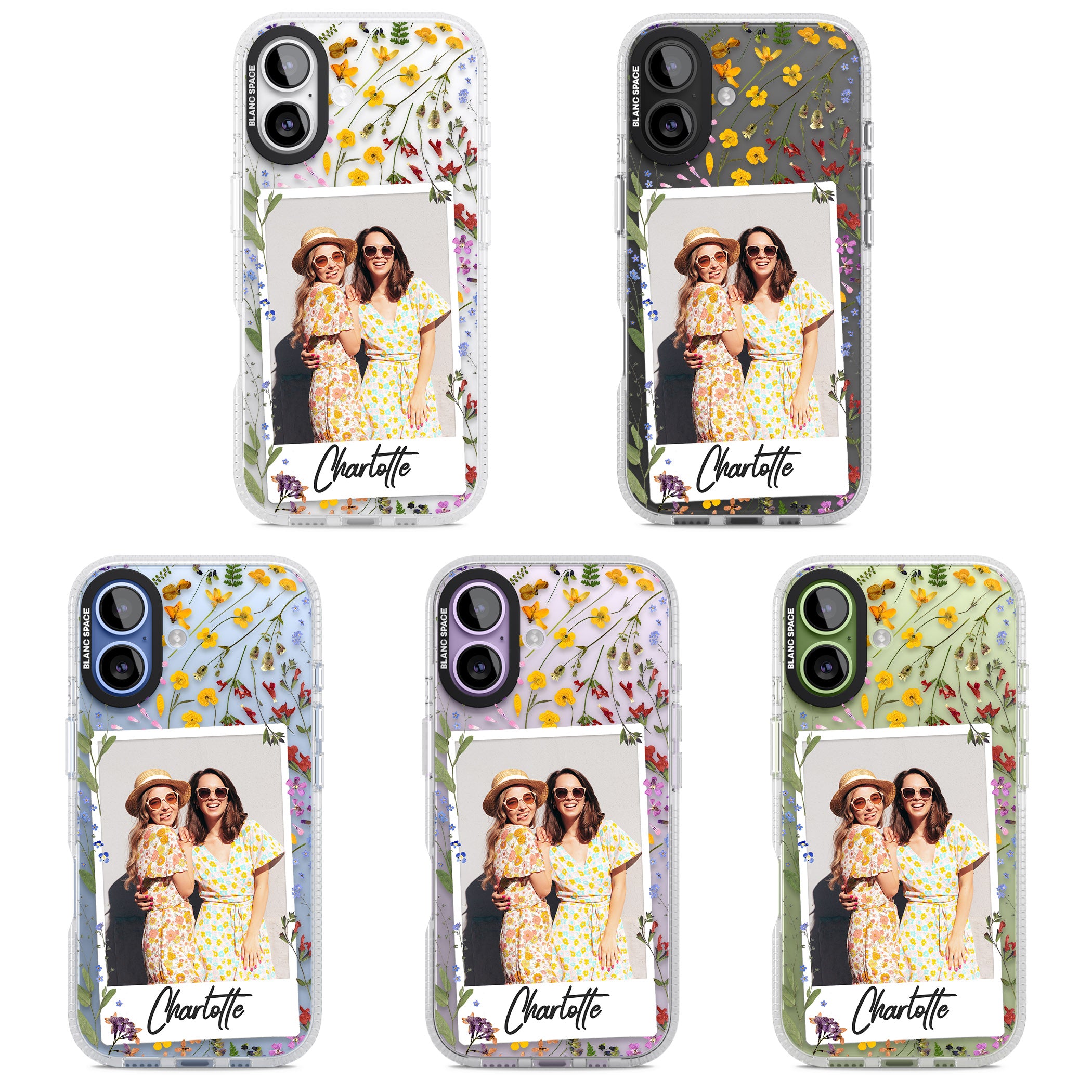 Personalised Wildflower Instant Photo iPhone 17 Impact Air Clear Phone Case APT Impact Protection