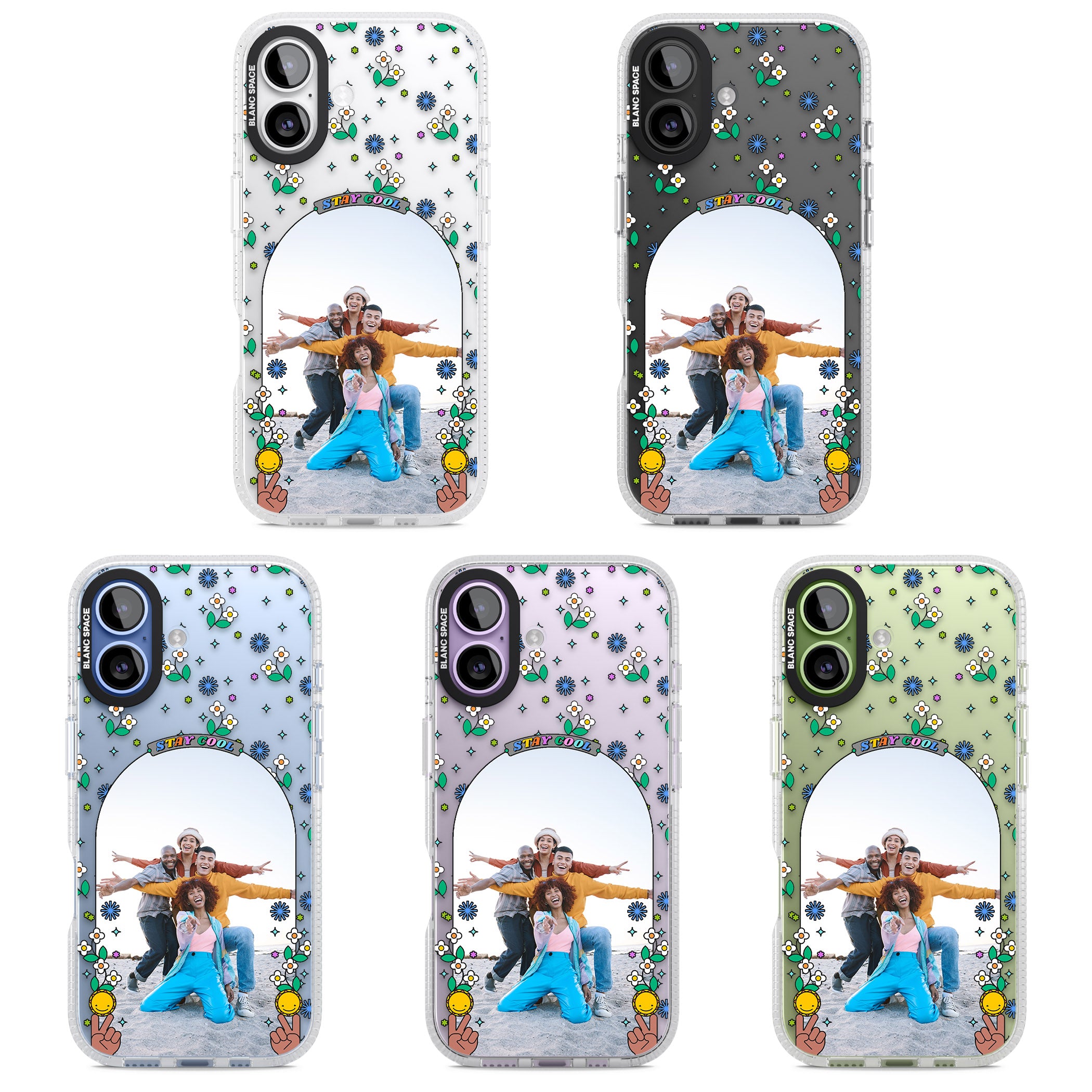 Personalised Summer Photo Frame iPhone 17 Impact Air Clear Phone Case APT Impact Protection