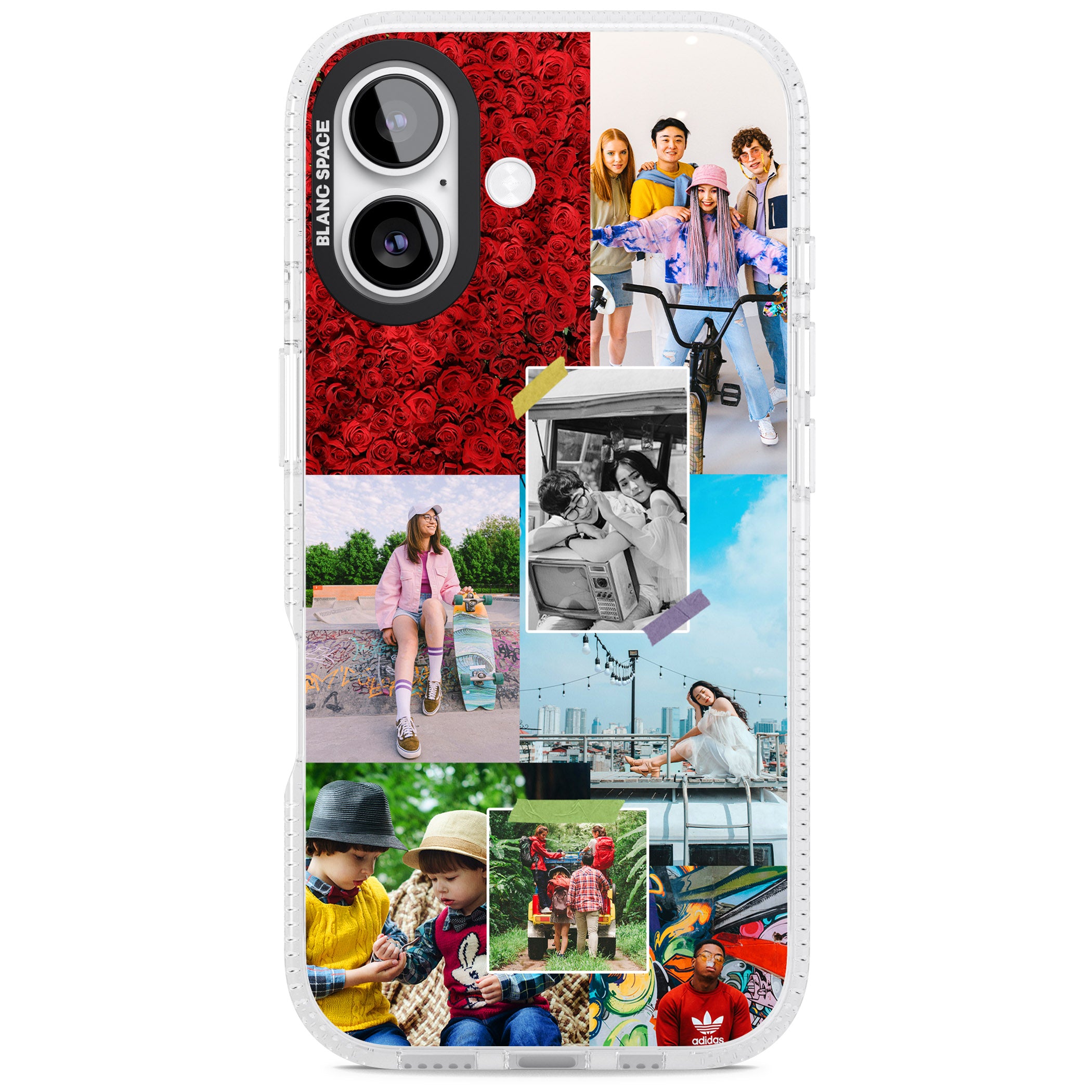 Personalised Photo Collage iPhone 17 Impact Air Clear Phone Case