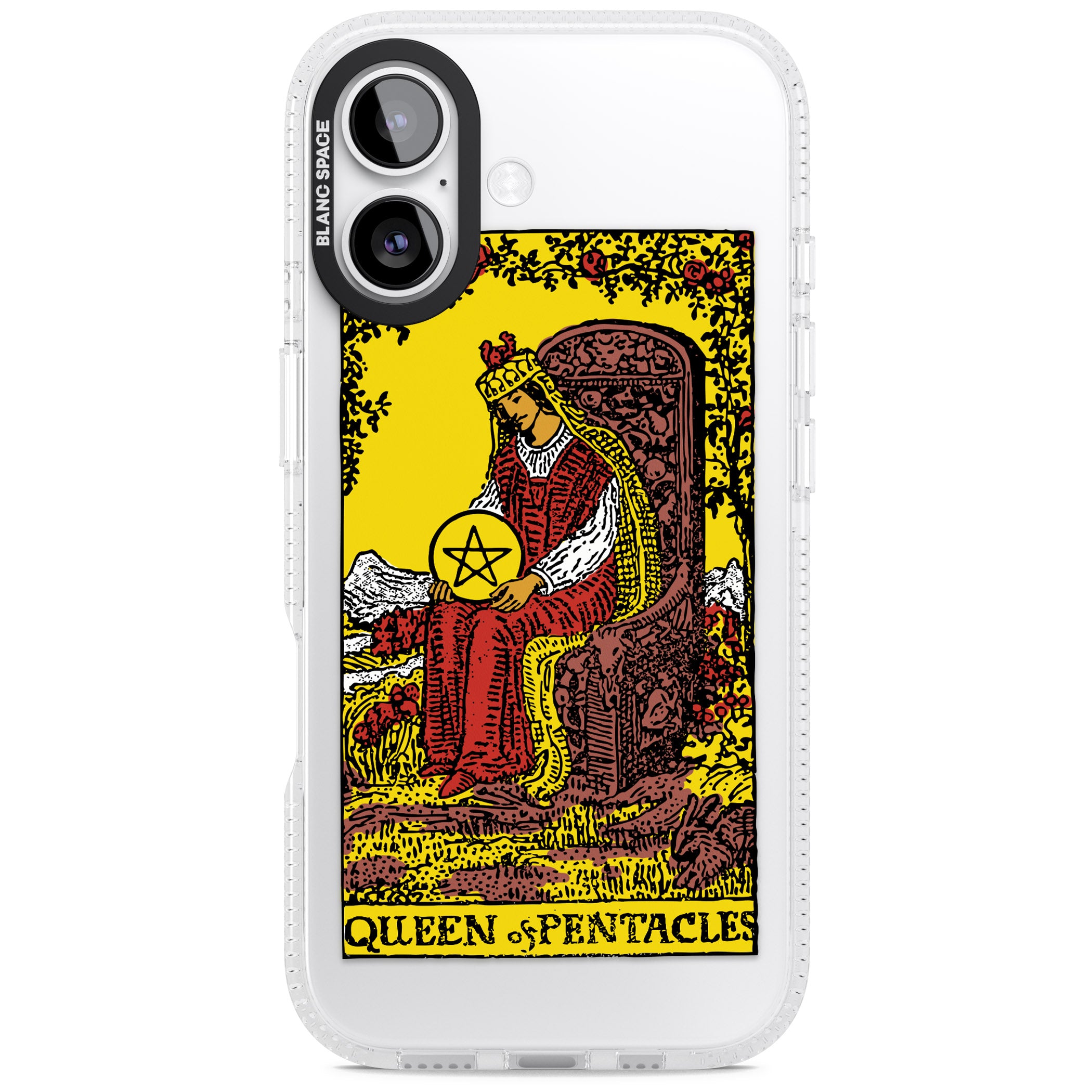 Personalised Queen Of Pentacles Tarot Card (Color) iPhone 17 Impact Air Clear Phone Case
