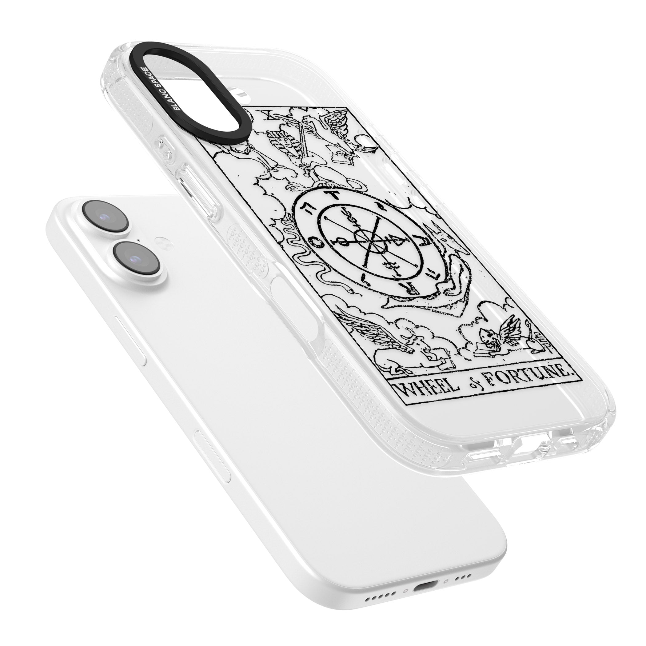 Personalised Wheel Of Fortune Tarot Transparent iPhone 17 Impact Air Clear Phone Case Colours