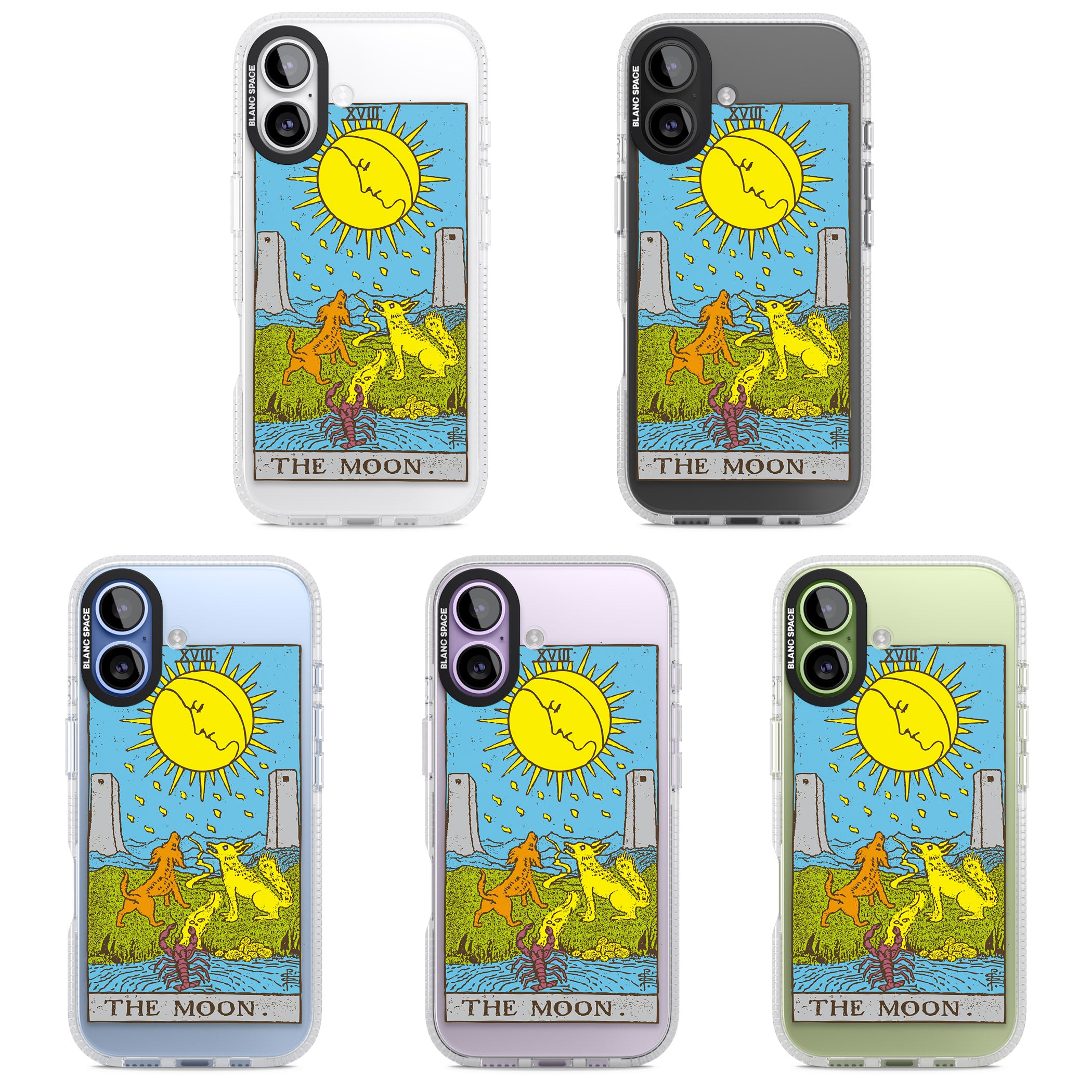 Personalised The Moon Tarot Card (Color) iPhone 17 Impact Air Clear Phone Case APT Impact Protection