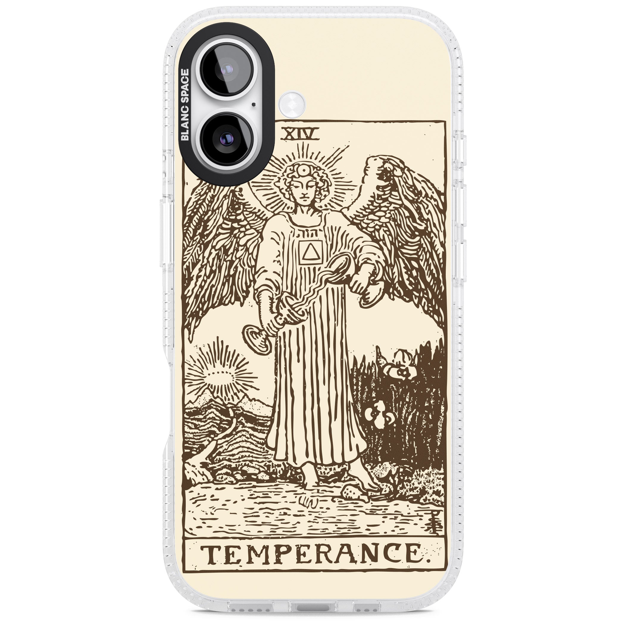 Personalised Temperance Tarot Card (Cream) iPhone 17 Impact Air Clear Phone Case