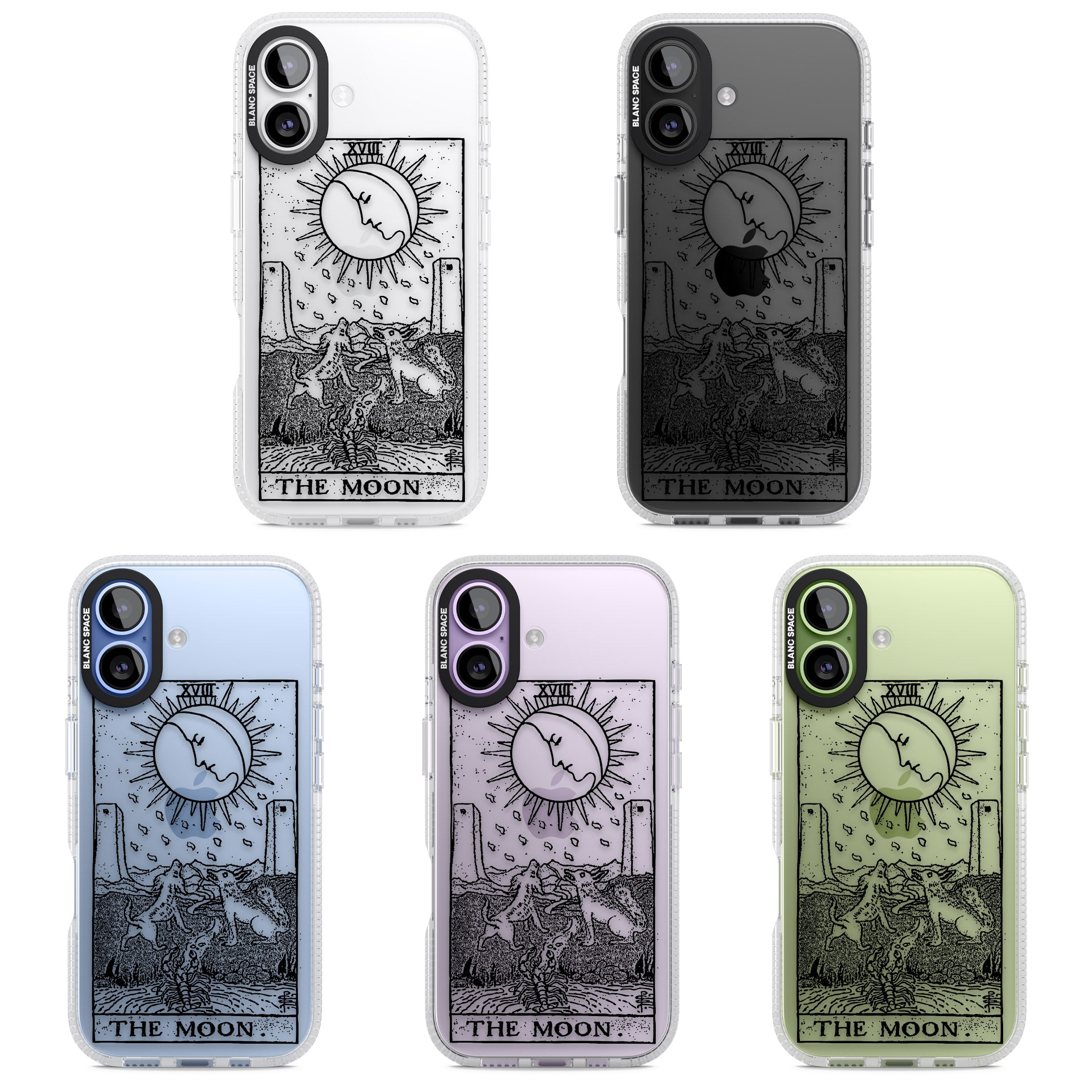 Personalised The Moon Tarot Card (Clear) iPhone 17 Impact Air Clear Phone Case APT Impact Protection