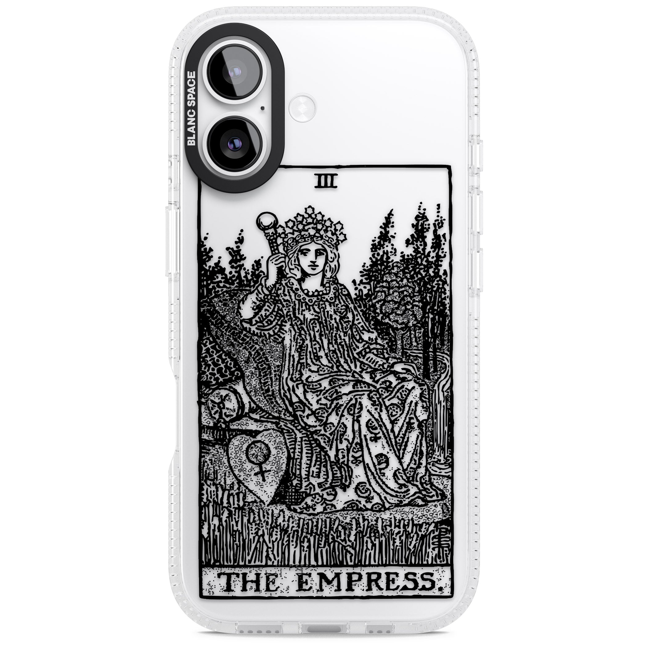Personalised The Empress Tarot Card (Clear) iPhone 17 Impact Air Clear Phone Case
