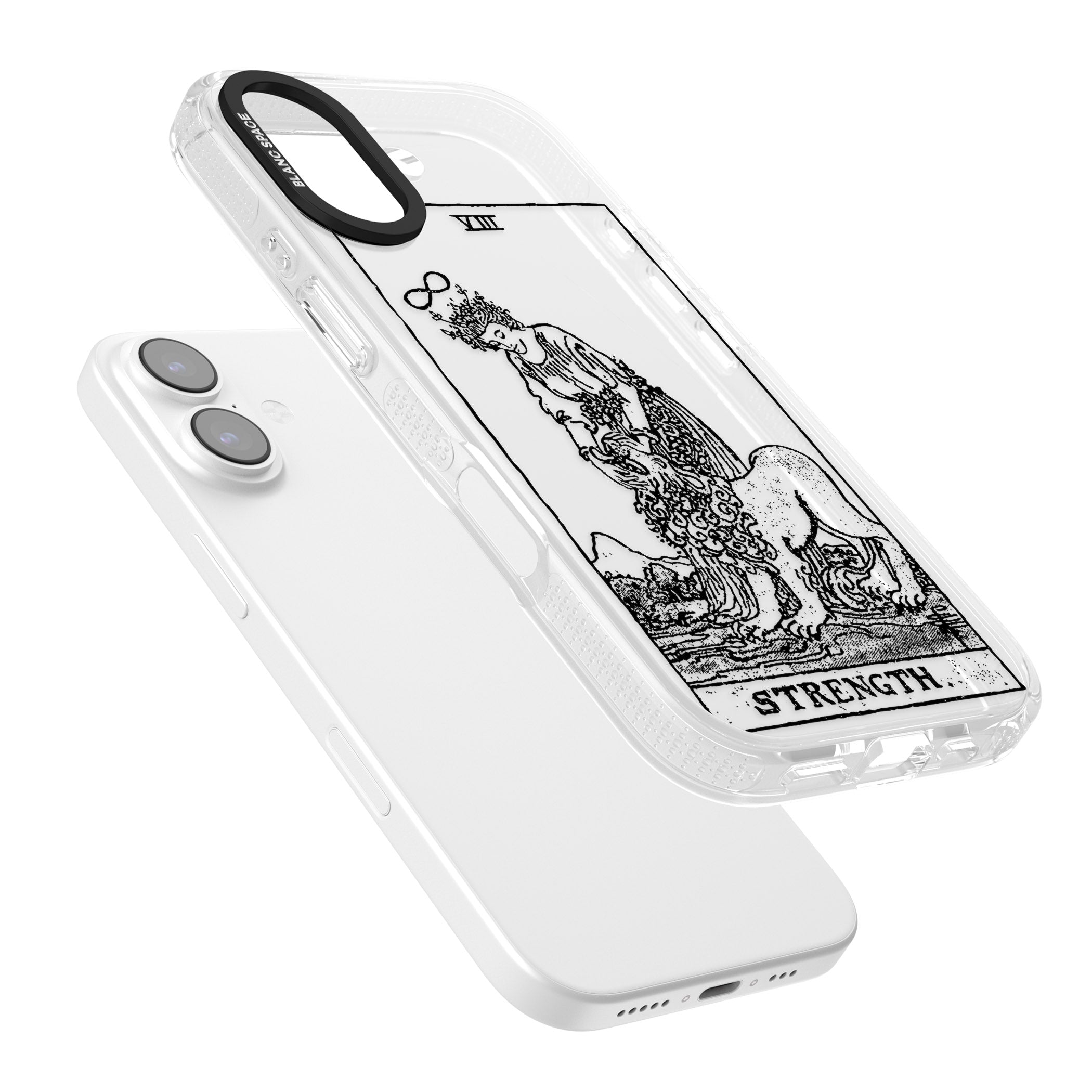 Personalised Strength Tarot Card (Clear) iPhone 17 Impact Air Clear Phone Case Colours