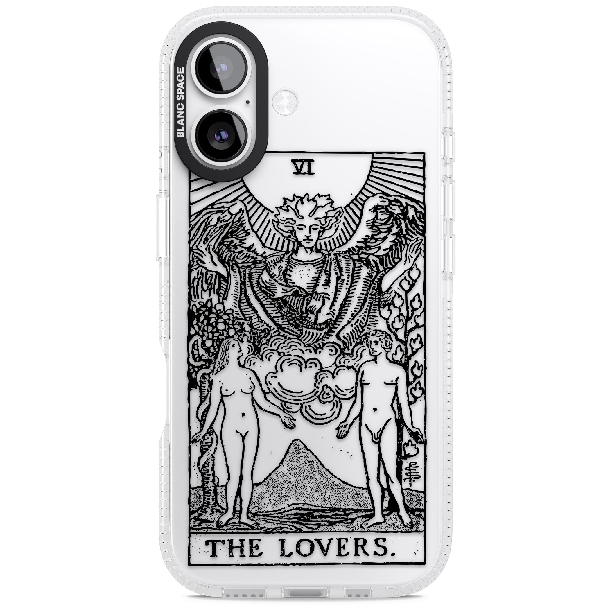 Personalised The Lovers Tarot Card (Clear) iPhone 17 Impact Air Clear Phone Case