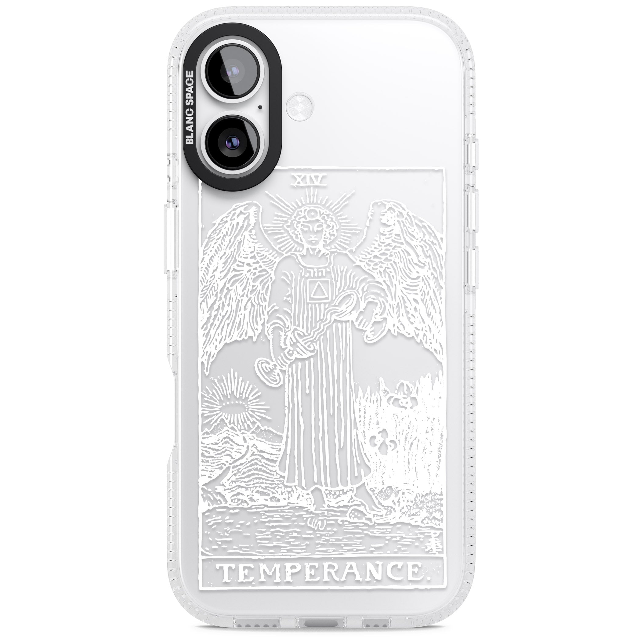 Personalised Temperance Tarot Card (White) iPhone 17 Impact Air Clear Phone Case