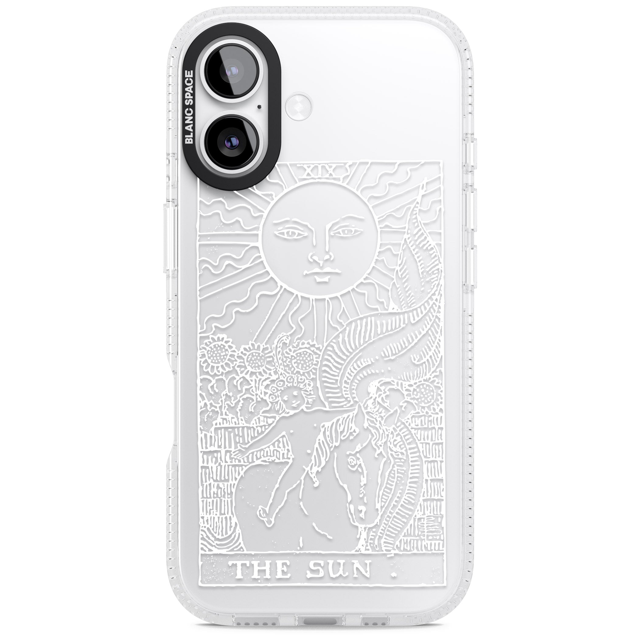 Personalised The Sun Tarot Card (White) iPhone 17 Impact Air Clear Phone Case