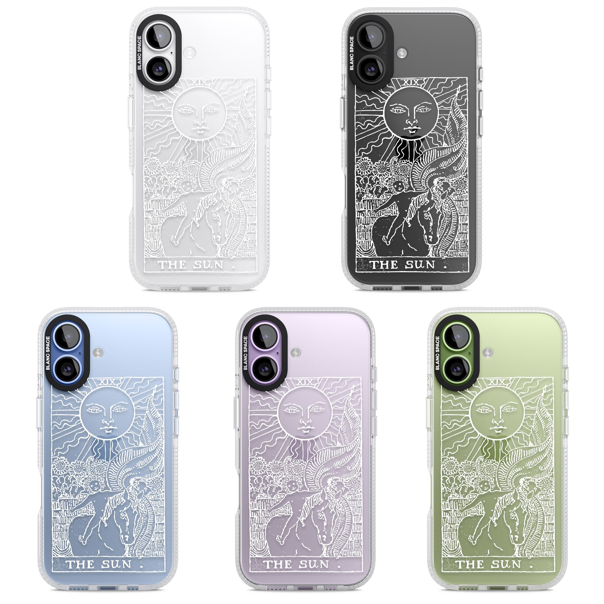 Personalised The Sun Tarot Card (White) iPhone 17 Impact Air Clear Phone Case APT Impact Protection