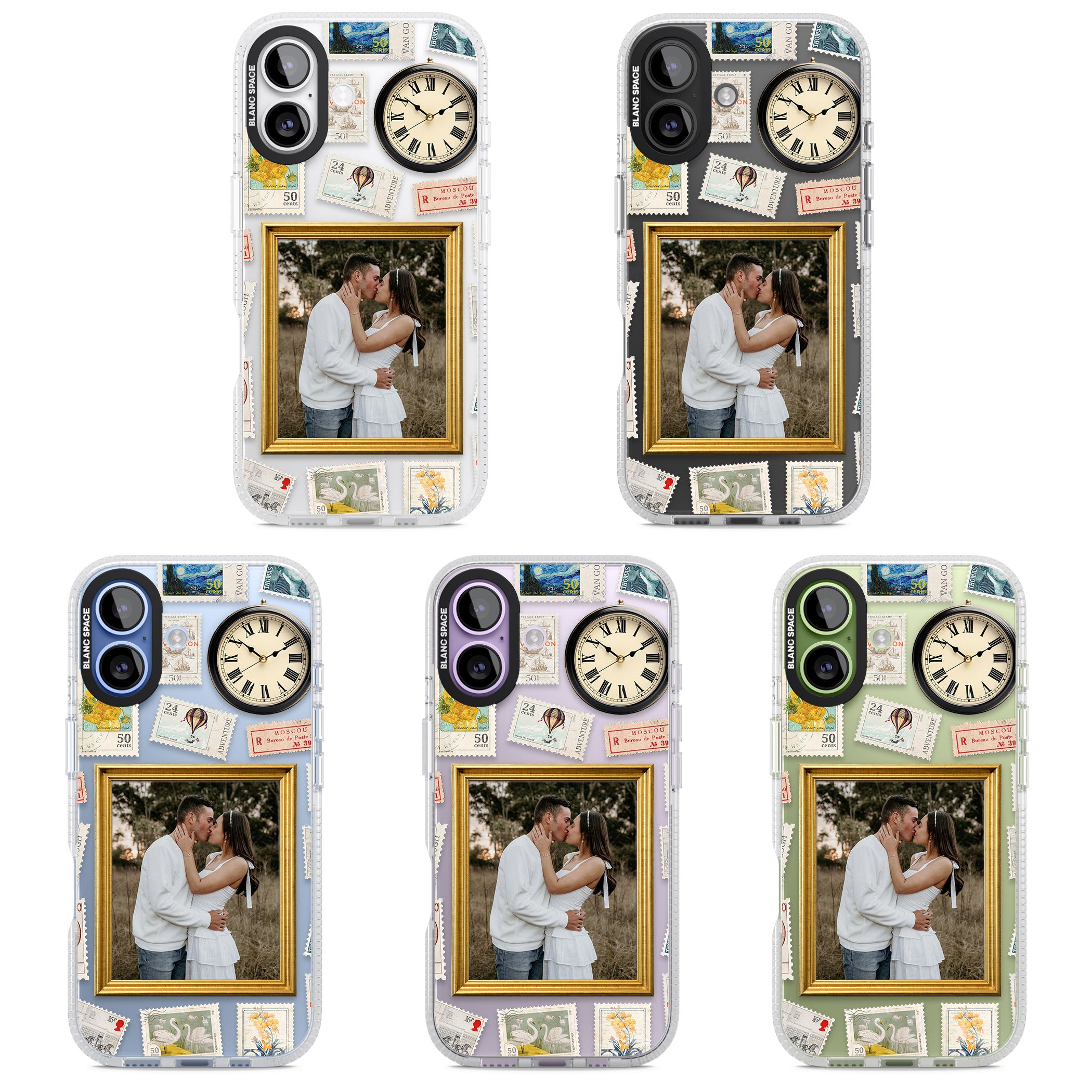 Personalised Vintage Photo Frame Collage iPhone 17 Impact Air Clear Phone Case APT Impact Protection