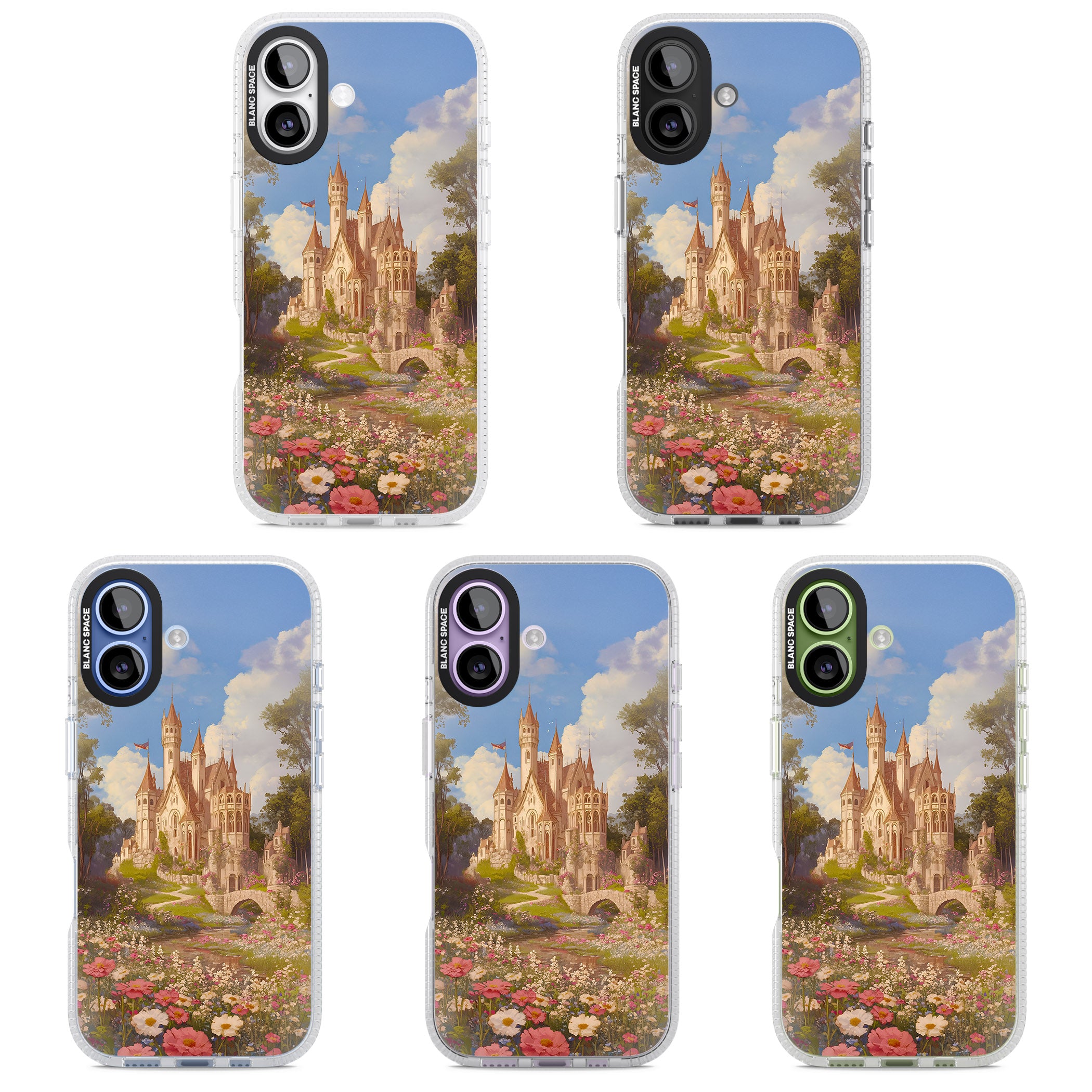 Castle Flower Fields iPhone 17 Impact Air Clear Phone Case APT Impact Protection