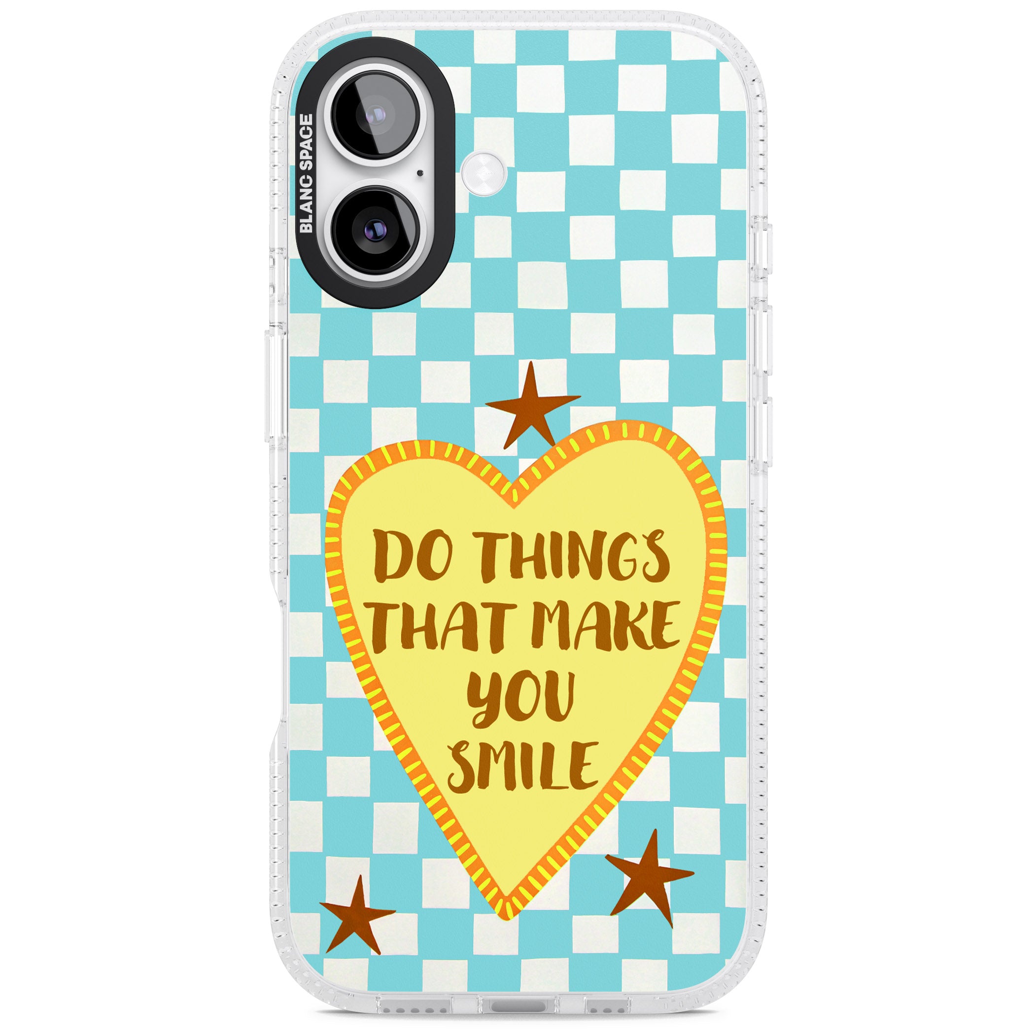Do Things That Make You Smile iPhone 17 Impact Air Clear Phone Case