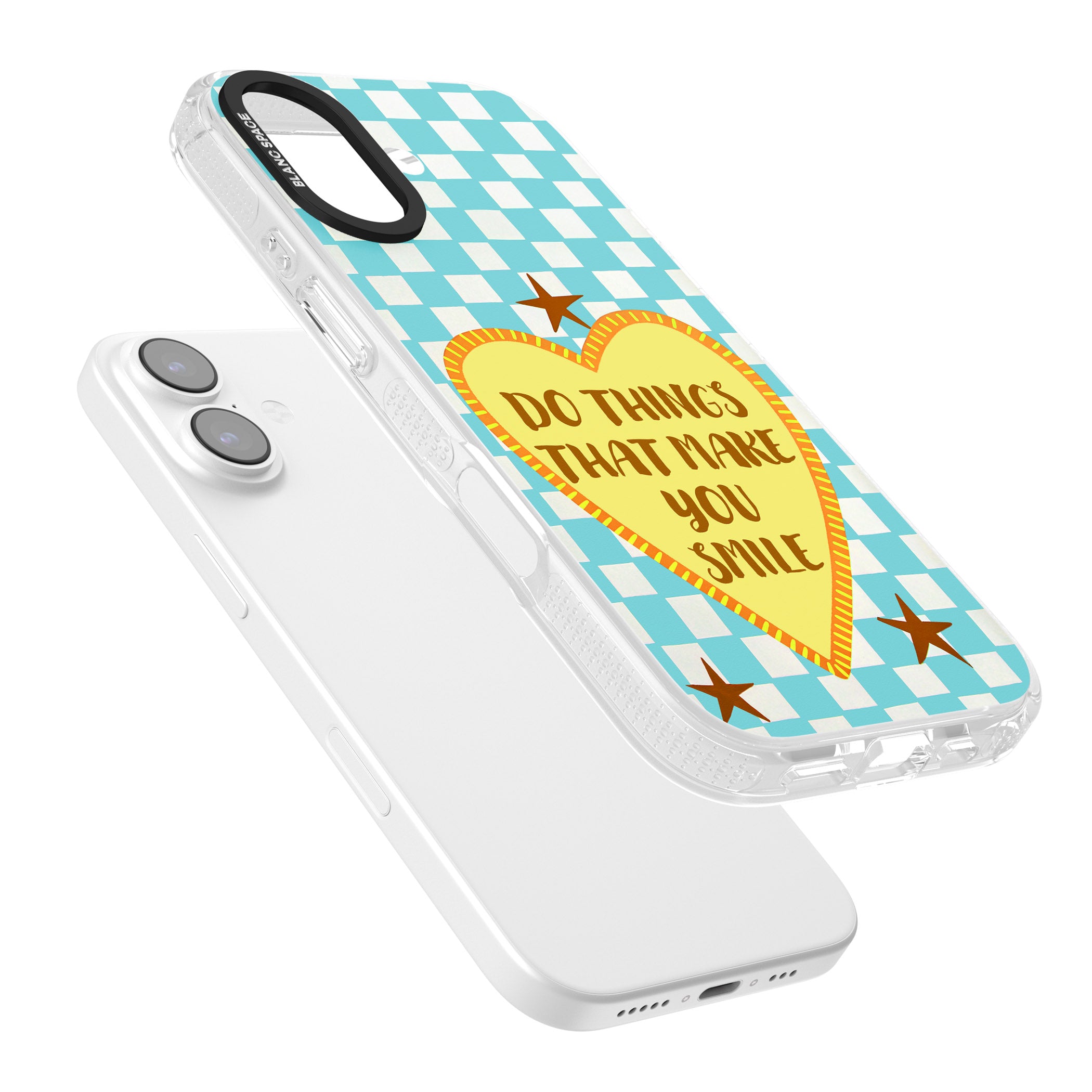 Do Things That Make You Smile iPhone 17 Impact Air Clear Phone Case Colours