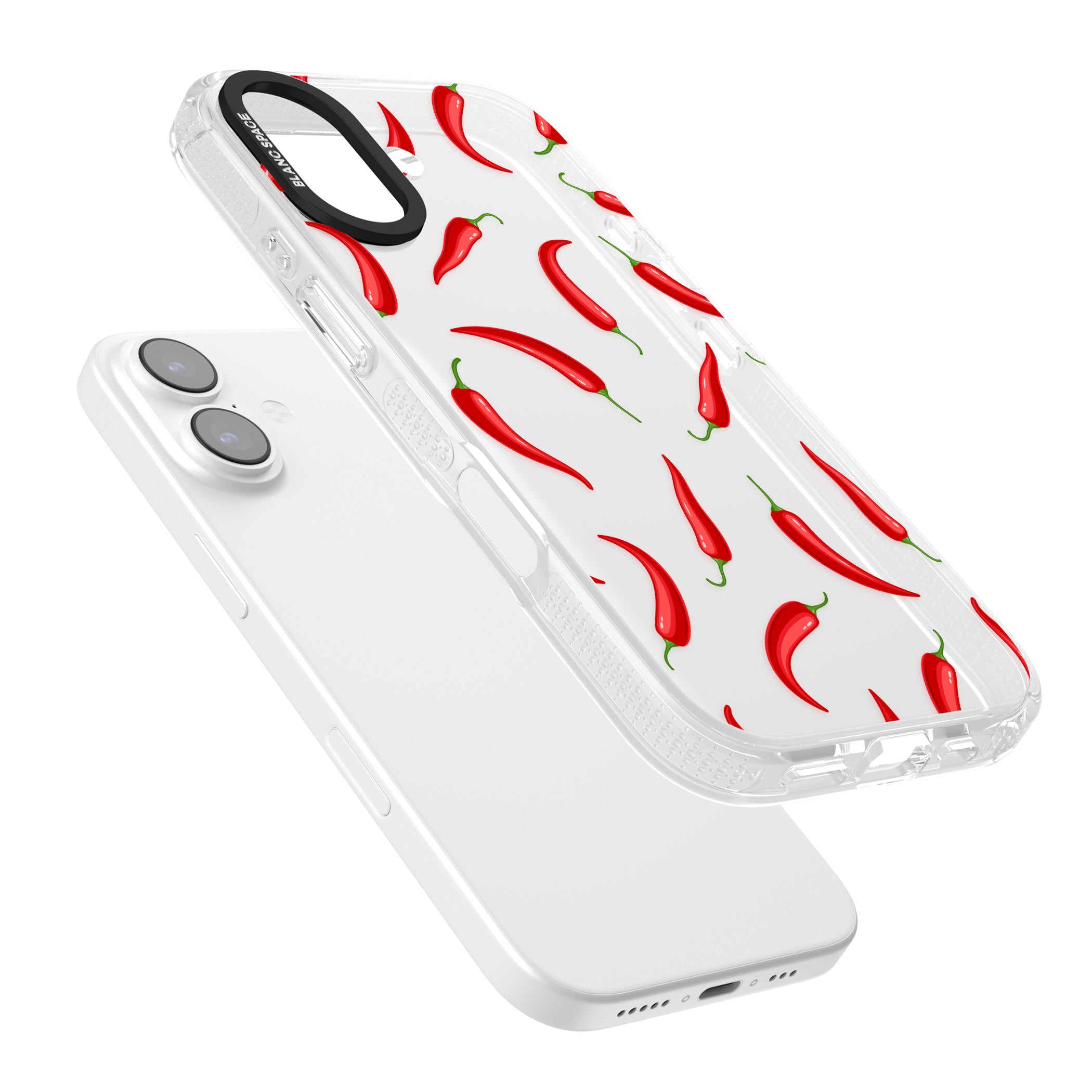 Chilli Pattern iPhone 17 Impact Air Clear Phone Case Colours