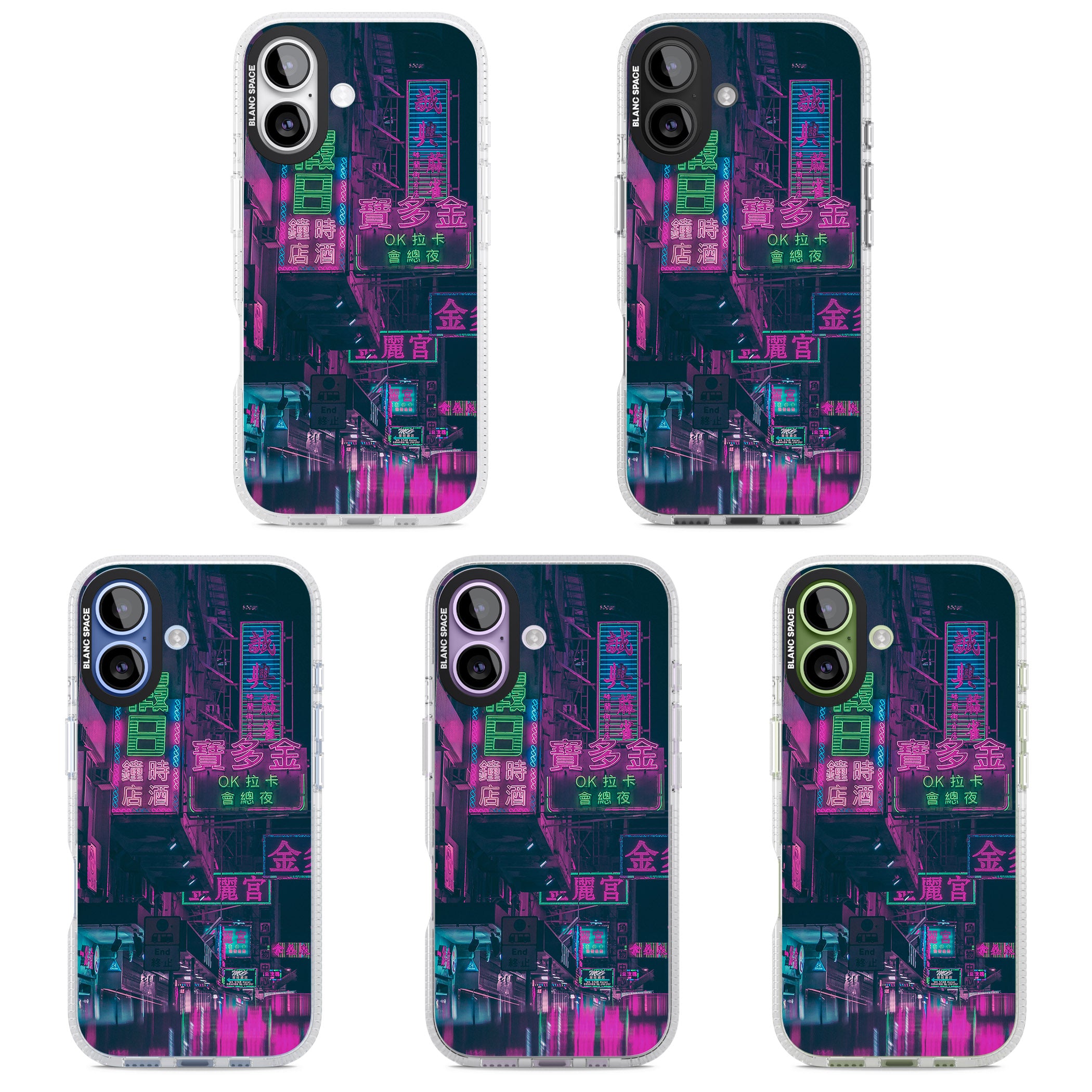 Neon Night Strip iPhone 17 Impact Air Clear Phone Case APT Impact Protection