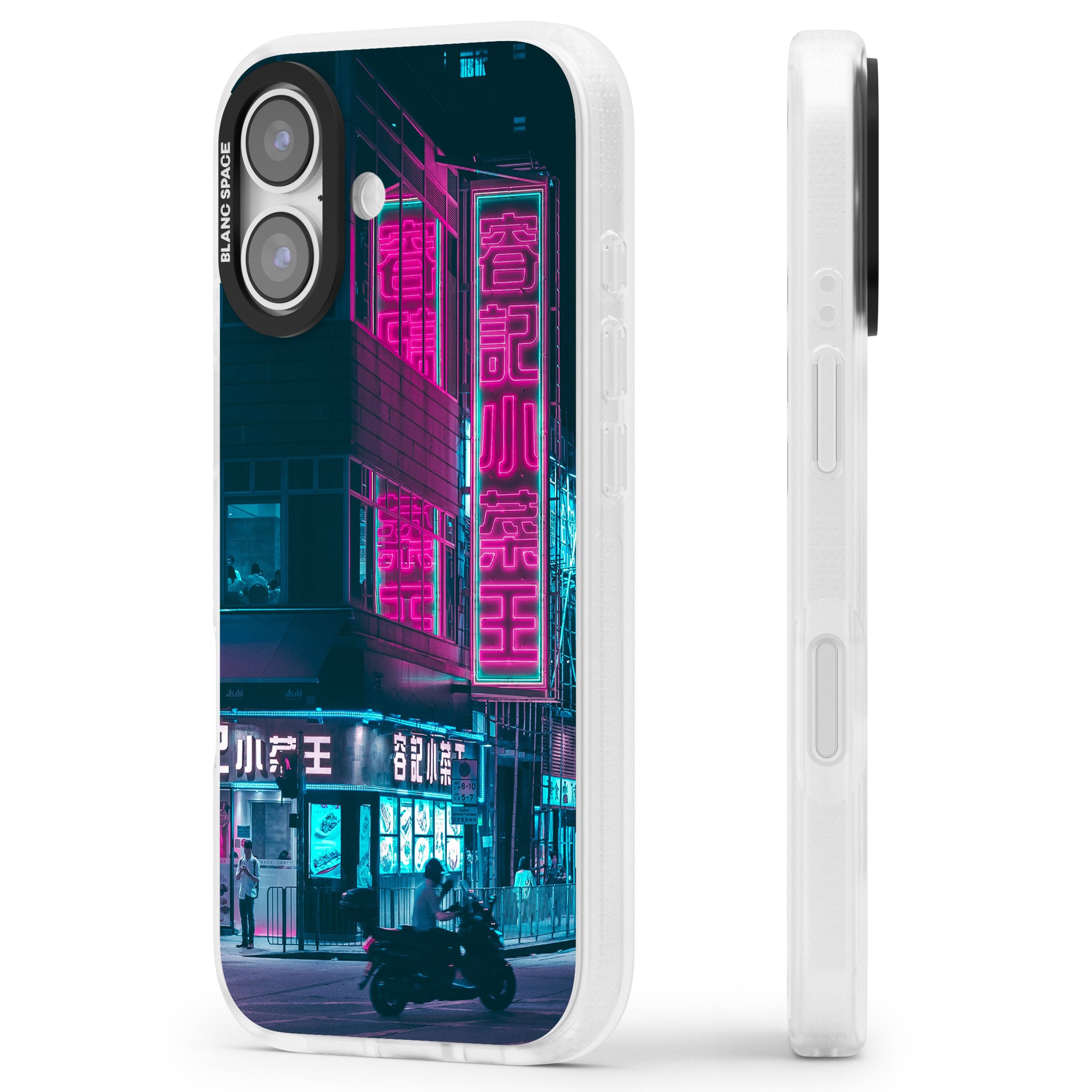 Neon City Ride iPhone 17 Impact Air Clear Phone Case Side Profile