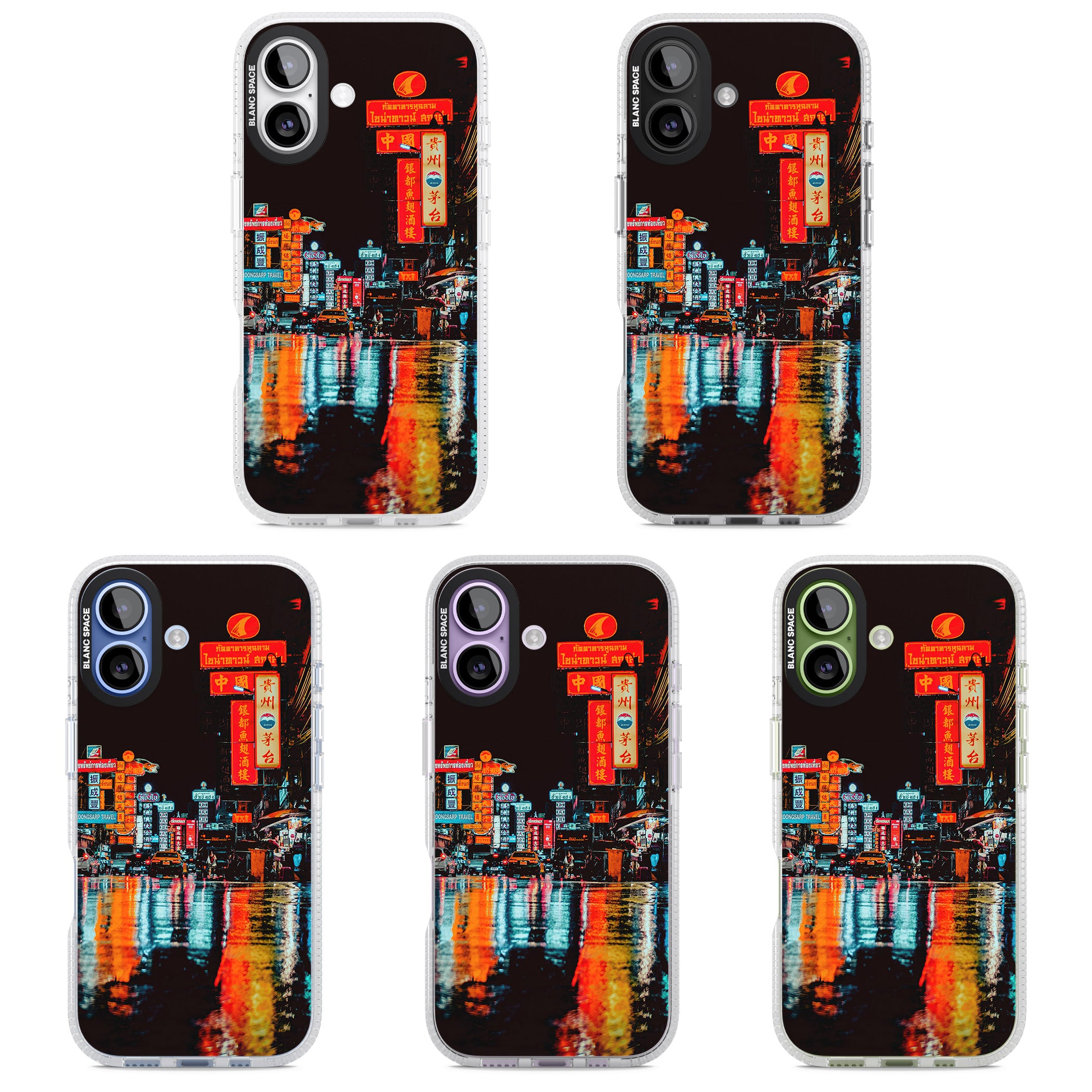 Neon City iPhone 17 Impact Air Clear Phone Case APT Impact Protection
