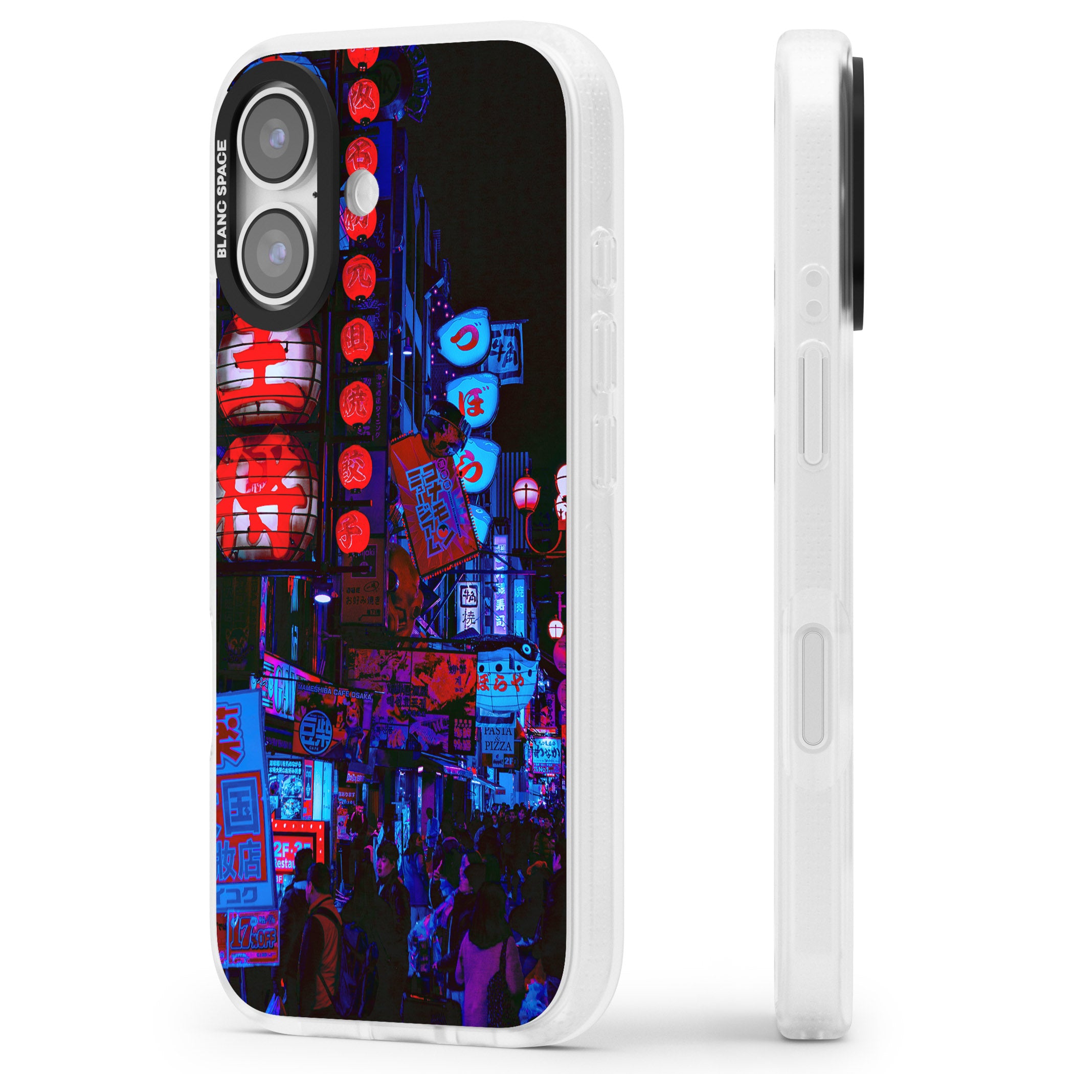 Neon City Nights iPhone 17 Impact Air Clear Phone Case Side Profile
